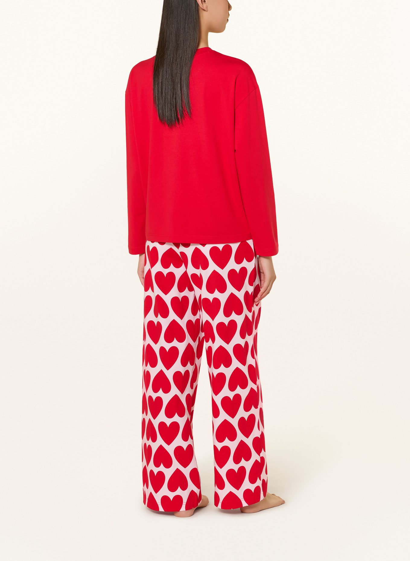 mey SUGAR HEARTS Pajama bottoms Collection: RED / LIGHT PINK