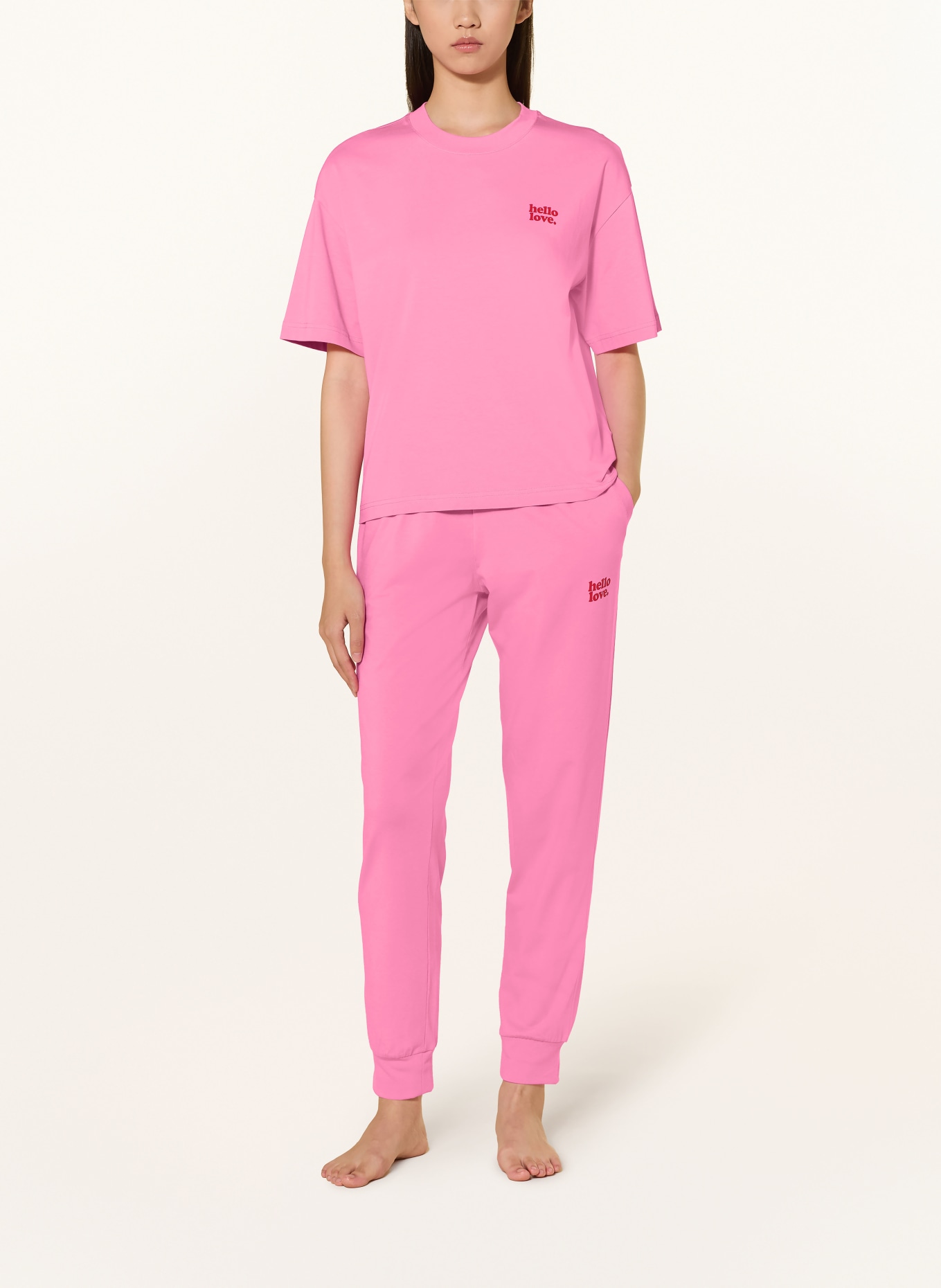 mey SOLID LOVE Series Pajama bottoms: PINK / RED