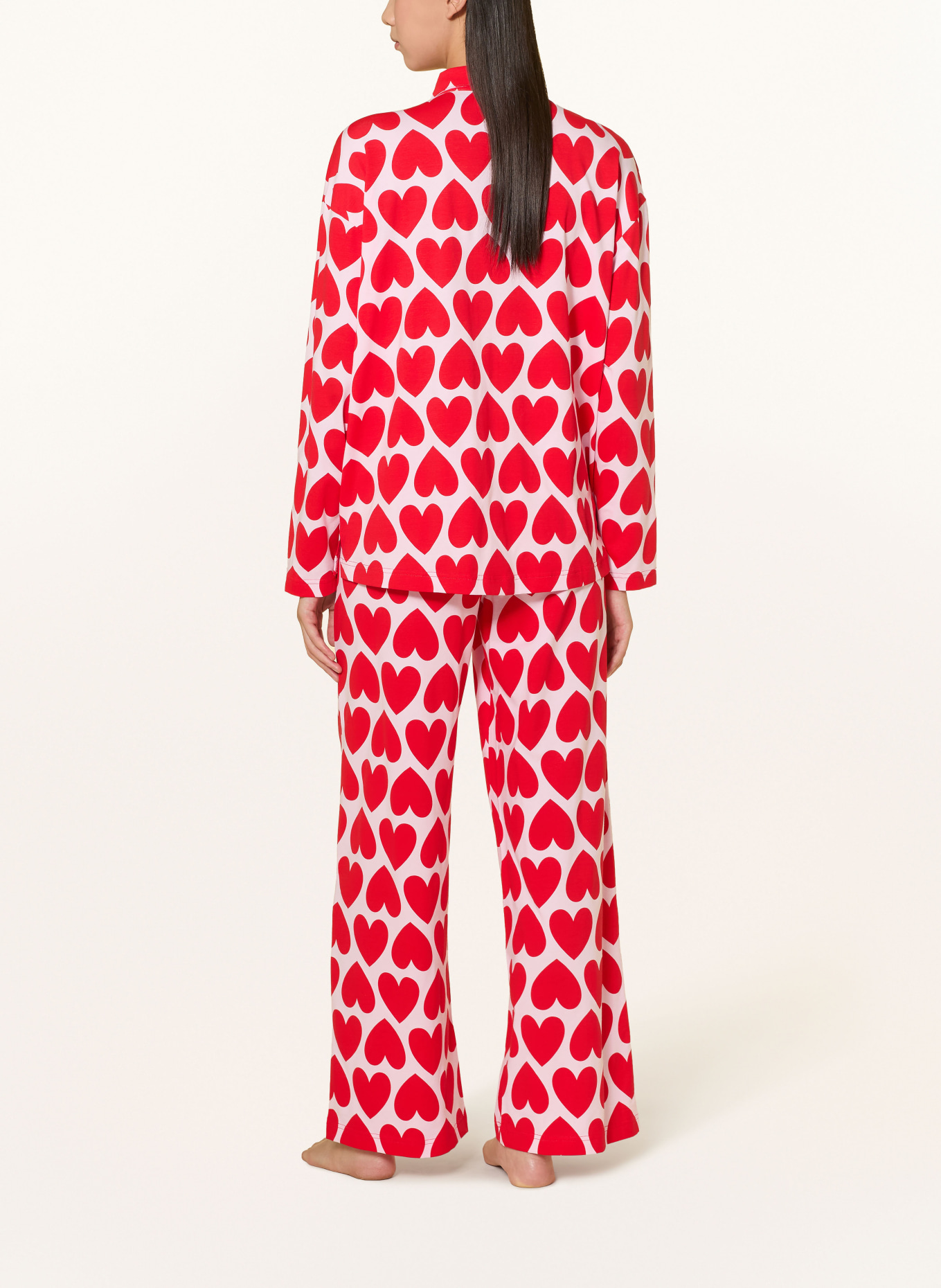mey SUGAR HEARTS Pajamas Collection: RED / LIGHT PINK