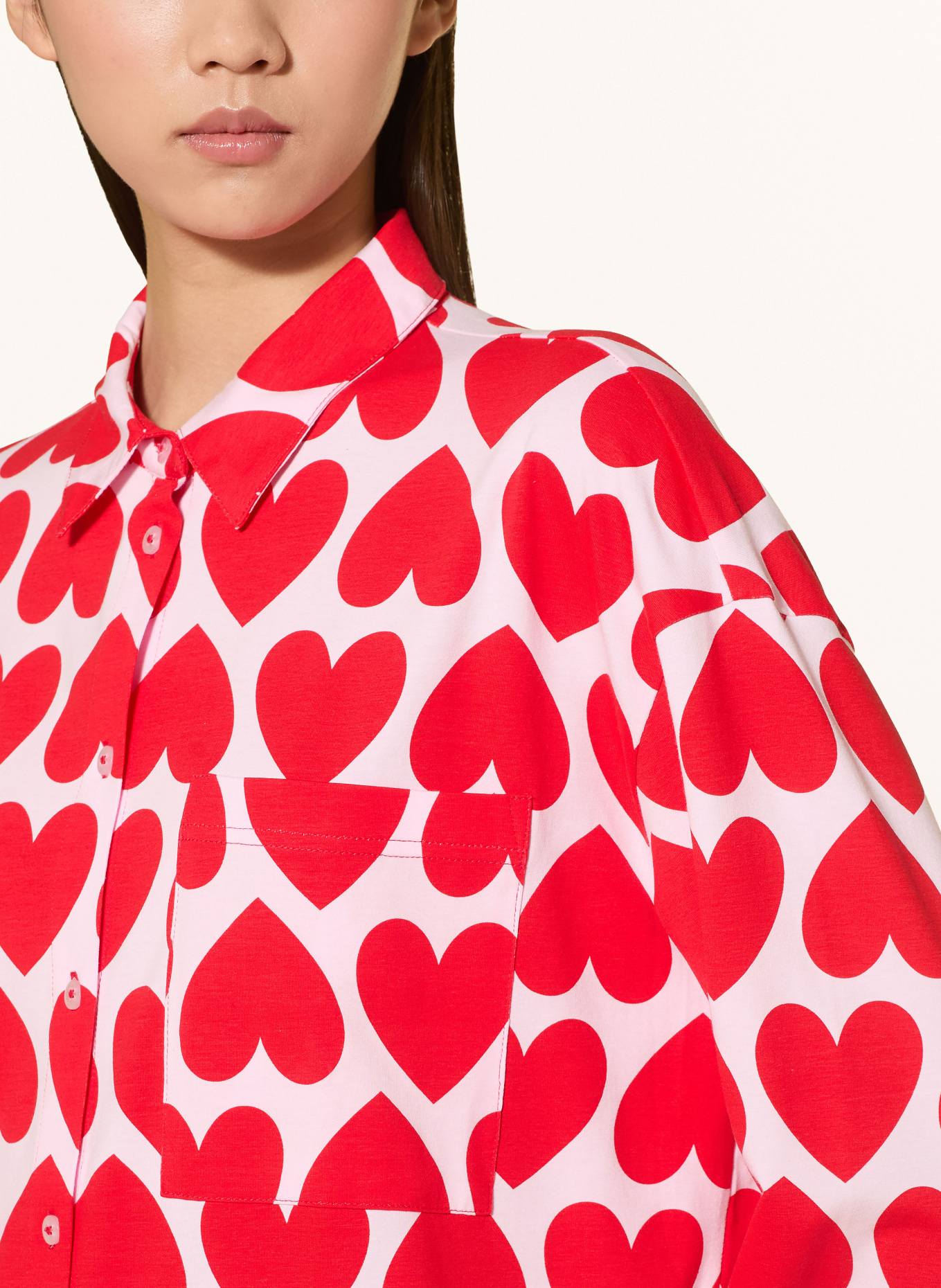 mey SUGAR HEARTS Pajamas Collection: RED / LIGHT PINK