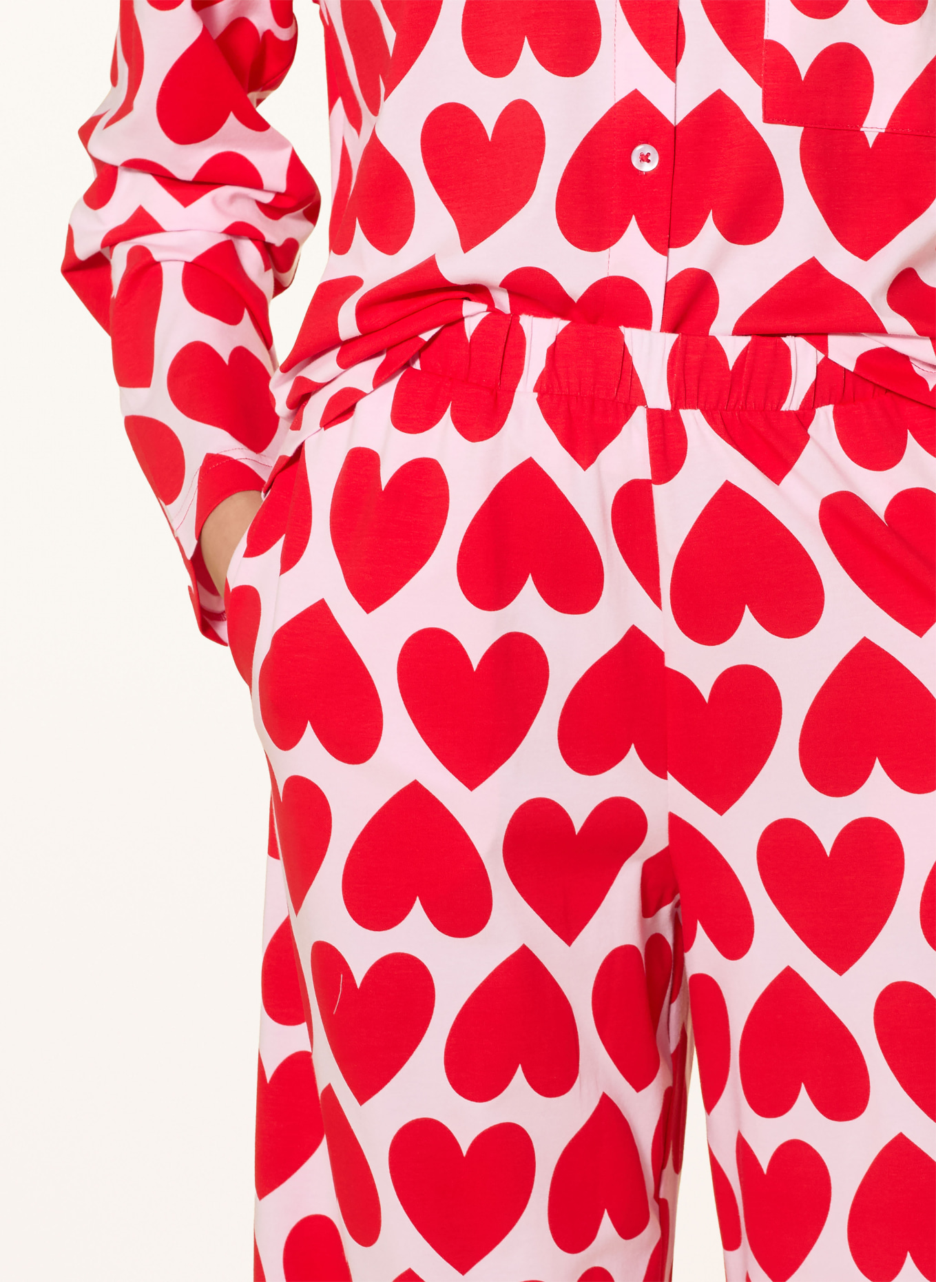 mey SUGAR HEARTS Pajamas Collection: RED / LIGHT PINK