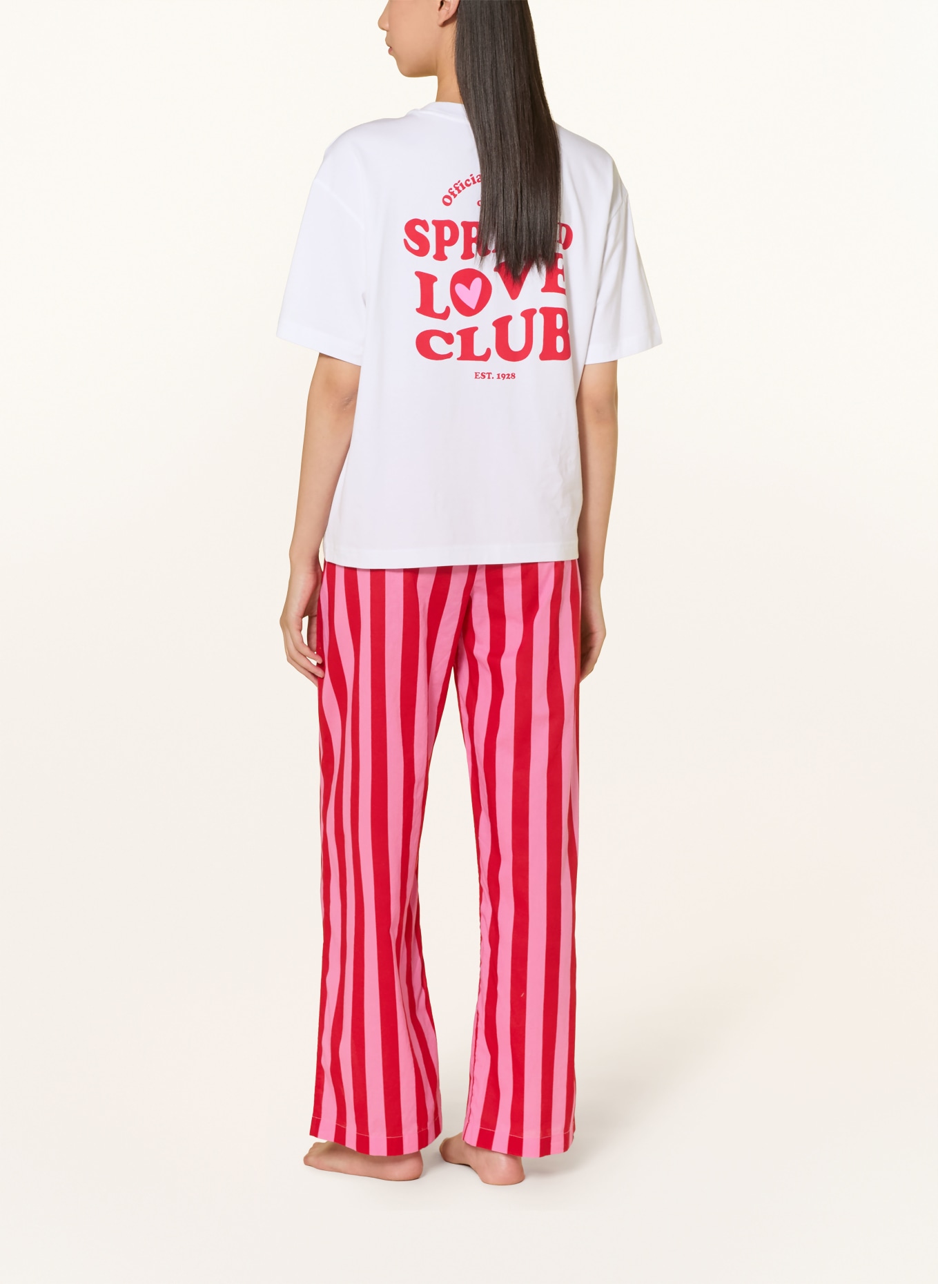 mey HAPPY STRIPES Pajama bottoms Collection: PINK / RED