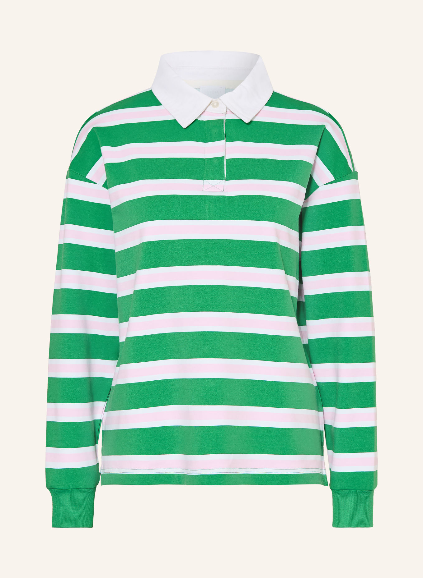 mey TOUCHLINE STRIPES Lounge sweatshirt collection: GREEN / PINK / WHITE
