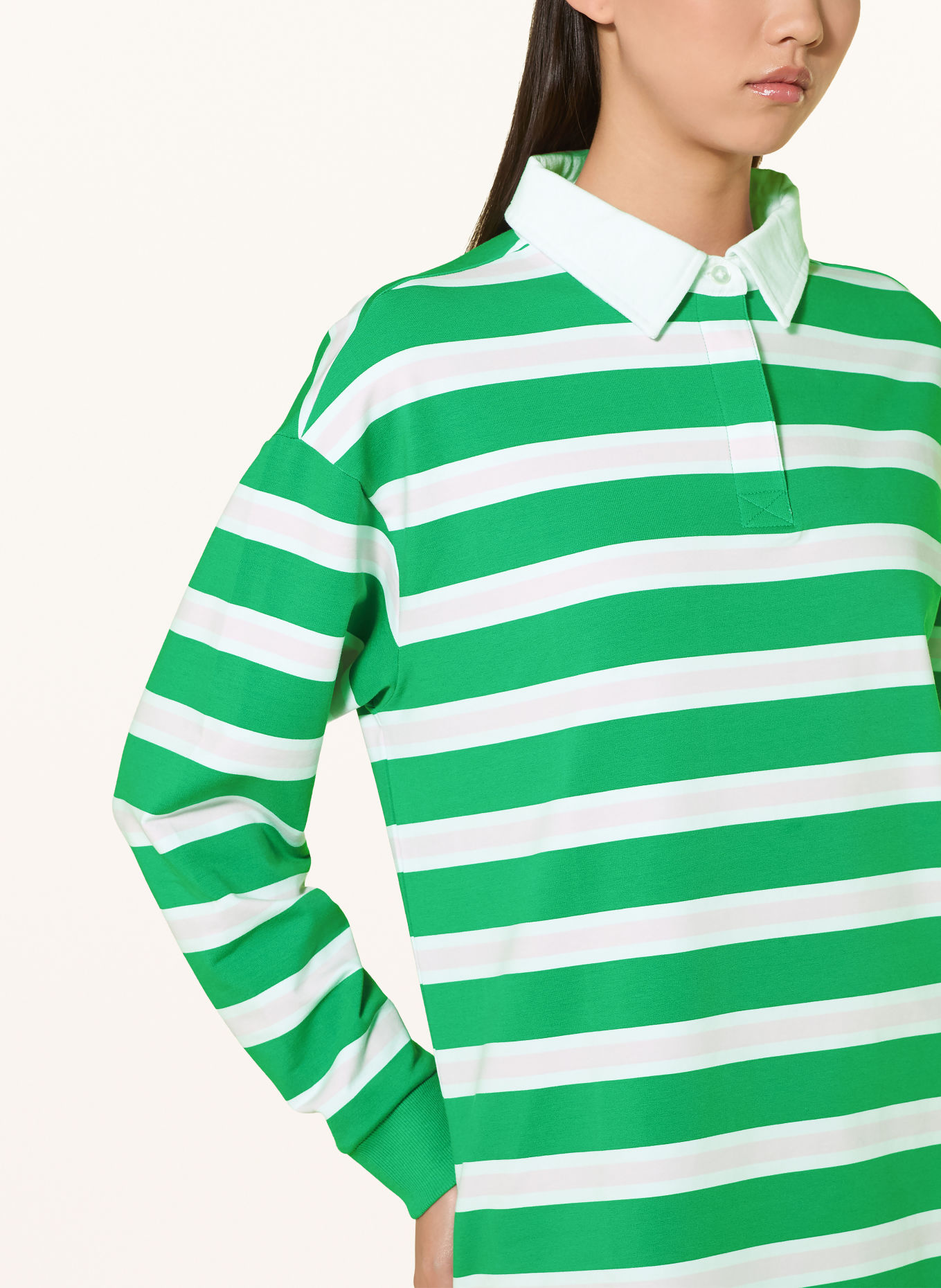 mey TOUCHLINE STRIPES Lounge dress Collection: GREEN / PINK / WHITE