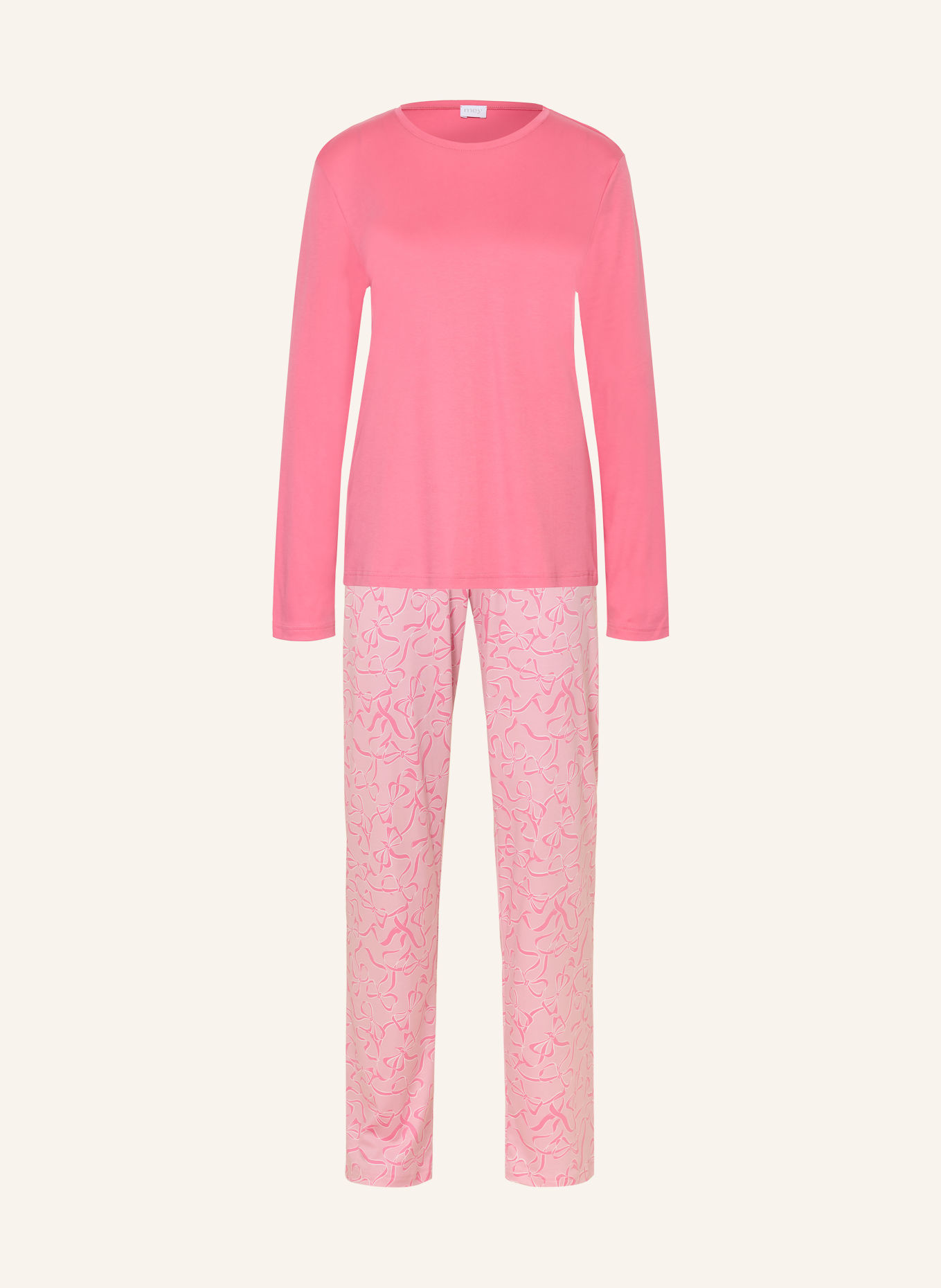 mey Seria de pijamale BERRY LOOPS: ROZ / ROZ DESCHIS / ALB