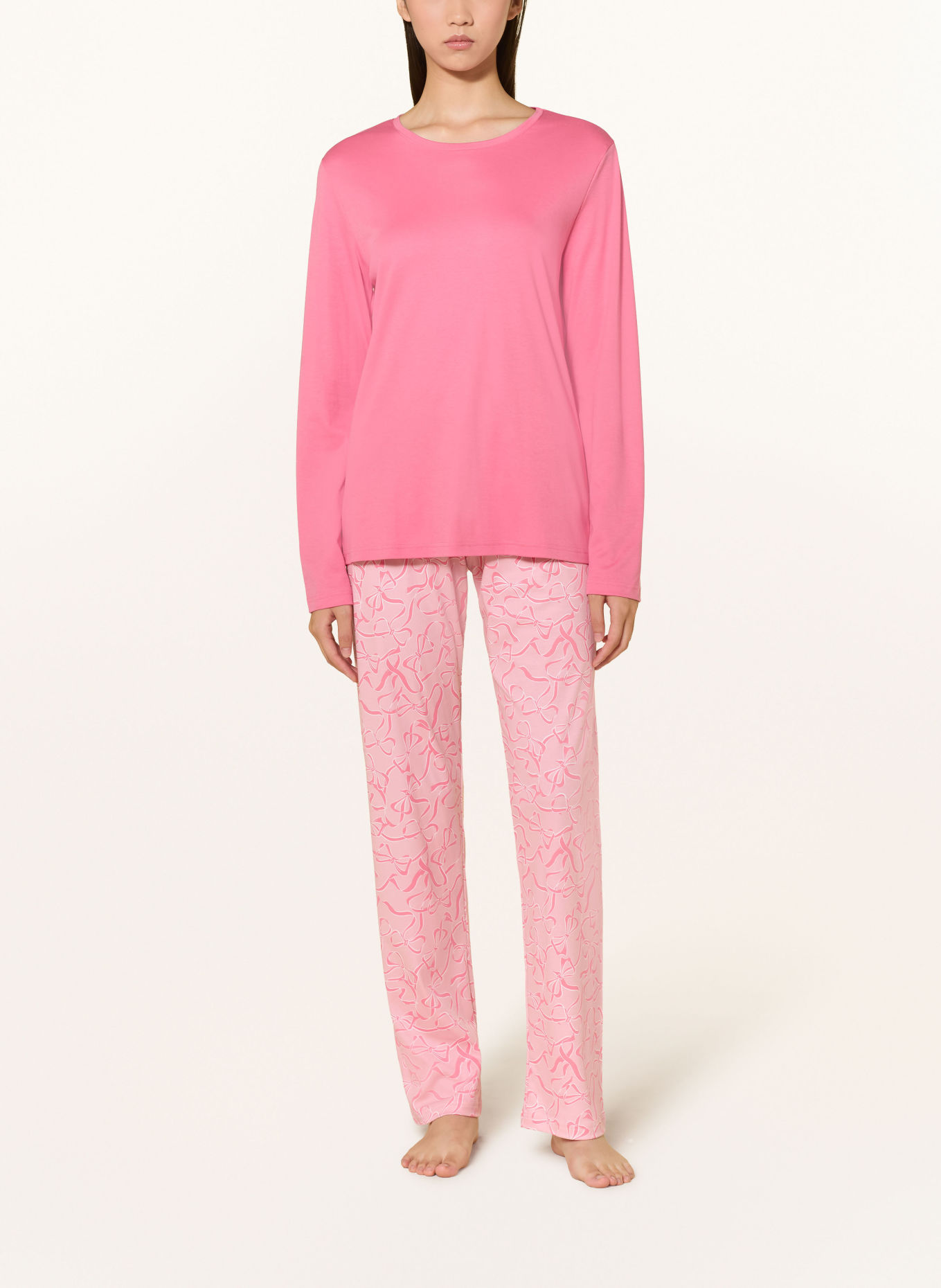 mey Seria de pijamale BERRY LOOPS: ROZ / ROZ DESCHIS / ALB