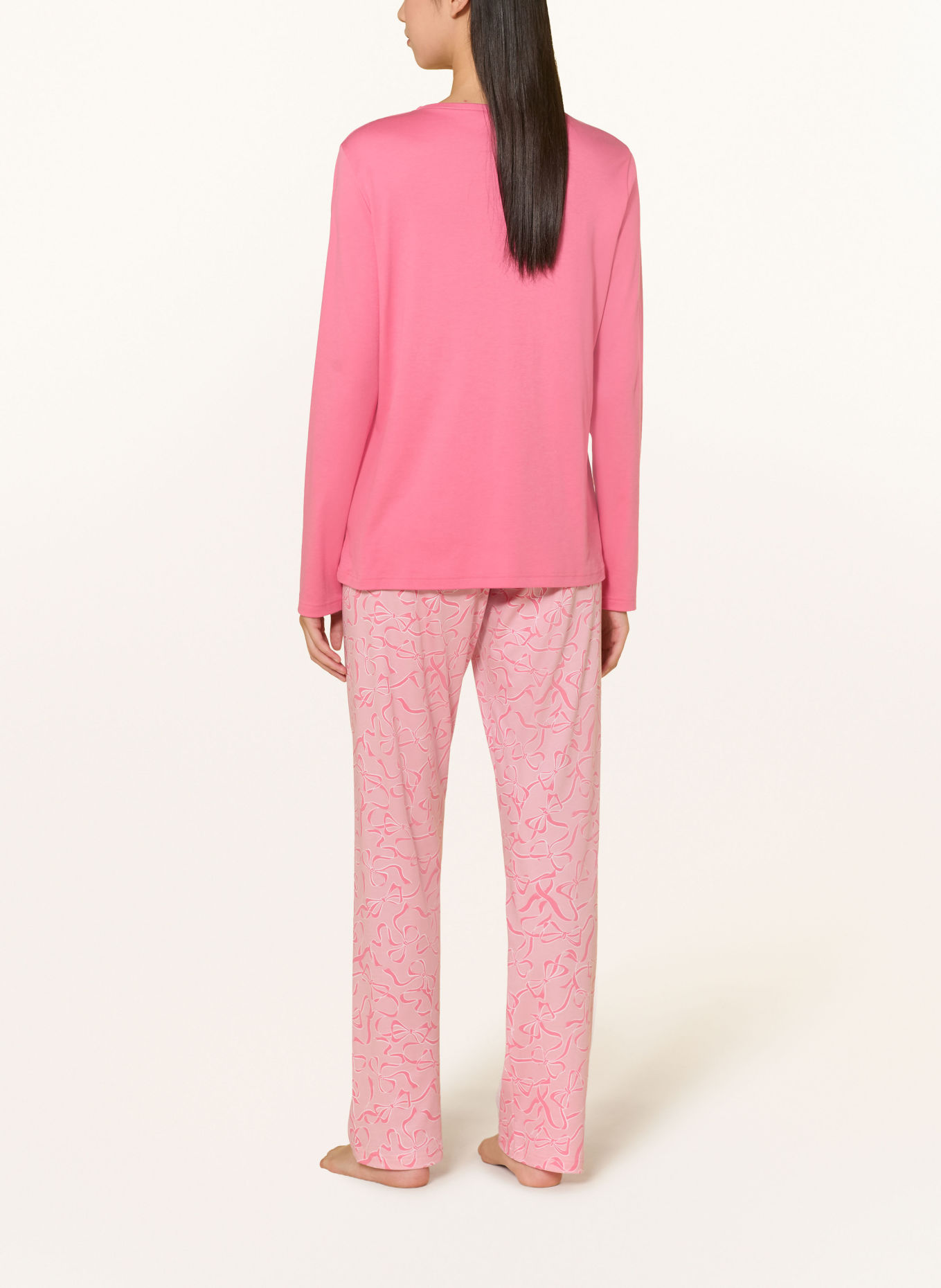 mey Seria de pijamale BERRY LOOPS: ROZ / ROZ DESCHIS / ALB