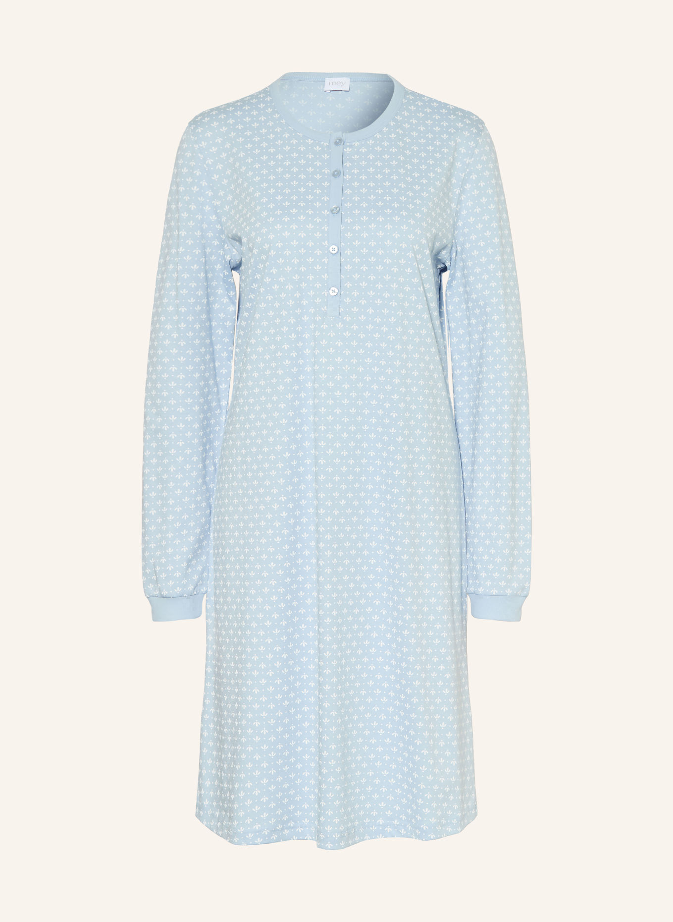 mey BLUE ORNAMENTS Night dress Collection: LIGHT BLUE / WHITE