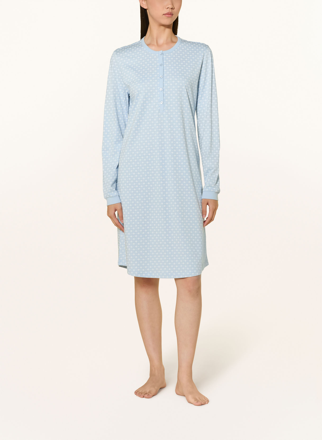 mey BLUE ORNAMENTS Night dress Collection: LIGHT BLUE / WHITE