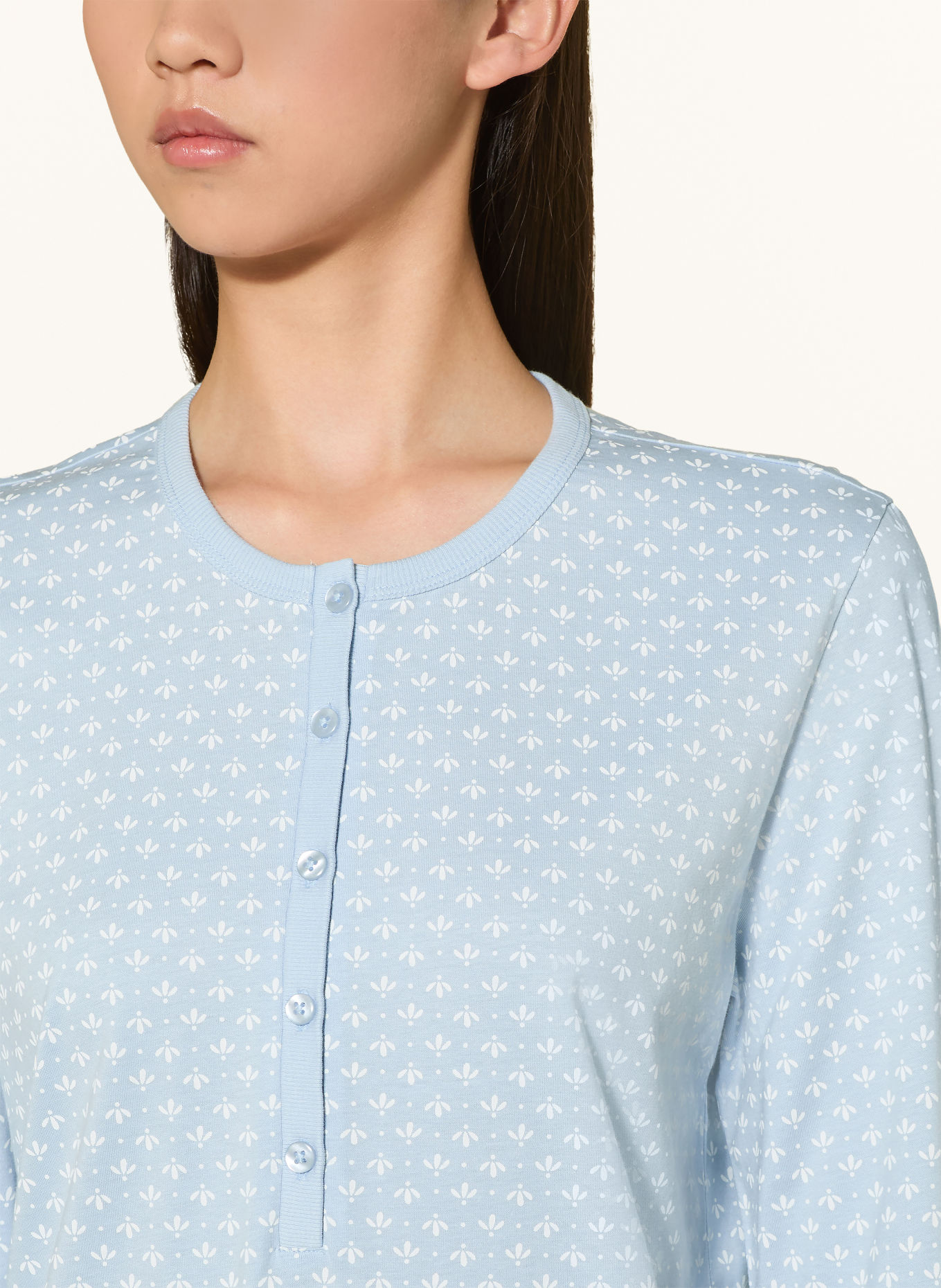 mey BLUE ORNAMENTS Night dress Collection: LIGHT BLUE / WHITE