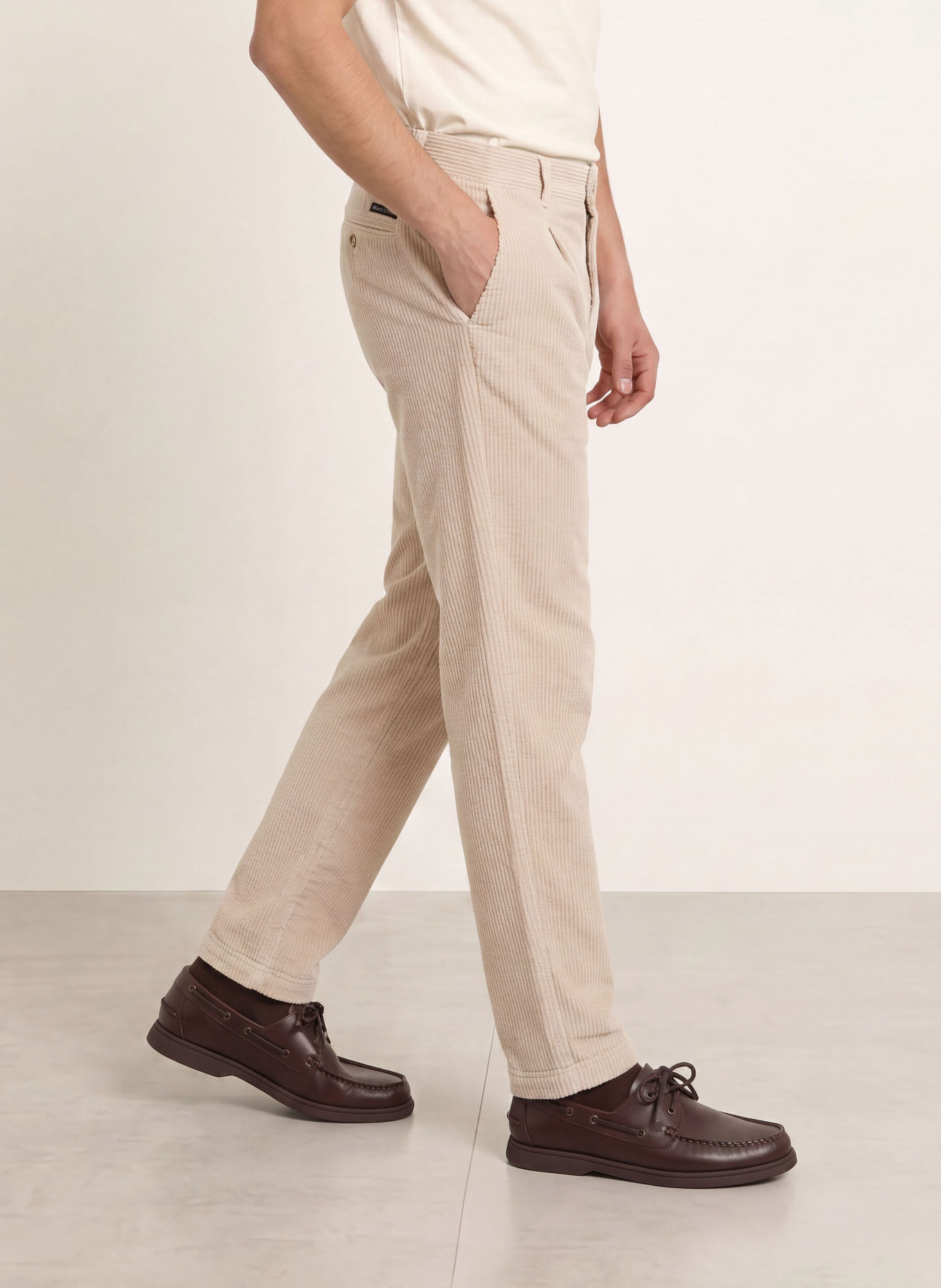 Marc O'Polo OSBY Tapered-Fit Cord Pants: BEIGE