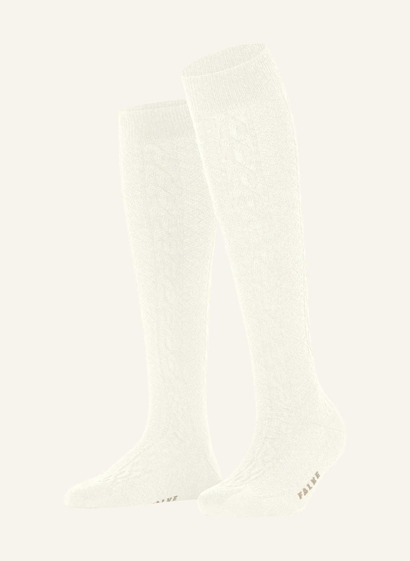 FALKE Mi-bas DECLIVITY en laine mérinos: 2040 off-white