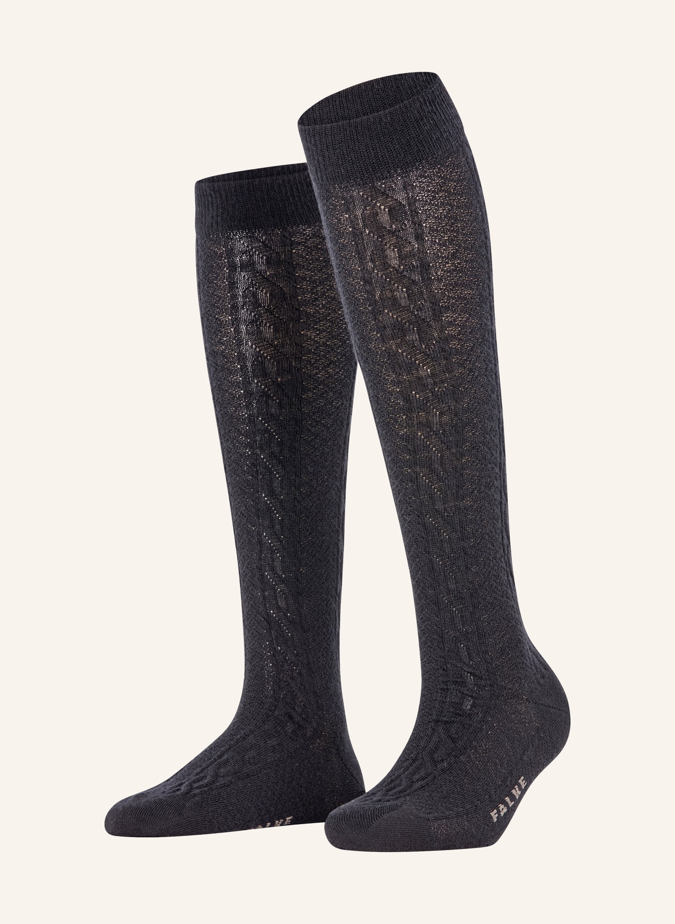 FALKE Mi-bas DECLIVITY en laine mérinos: 3000 BLACK