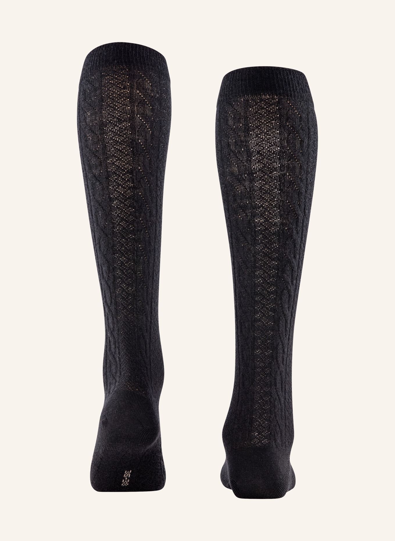 FALKE Mi-bas DECLIVITY en laine mérinos: 3000 BLACK