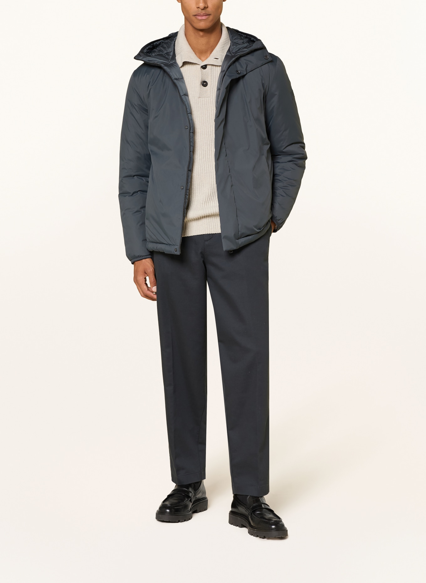 Marc O'Polo Reversible Quilted Jacket: DARK GRAY