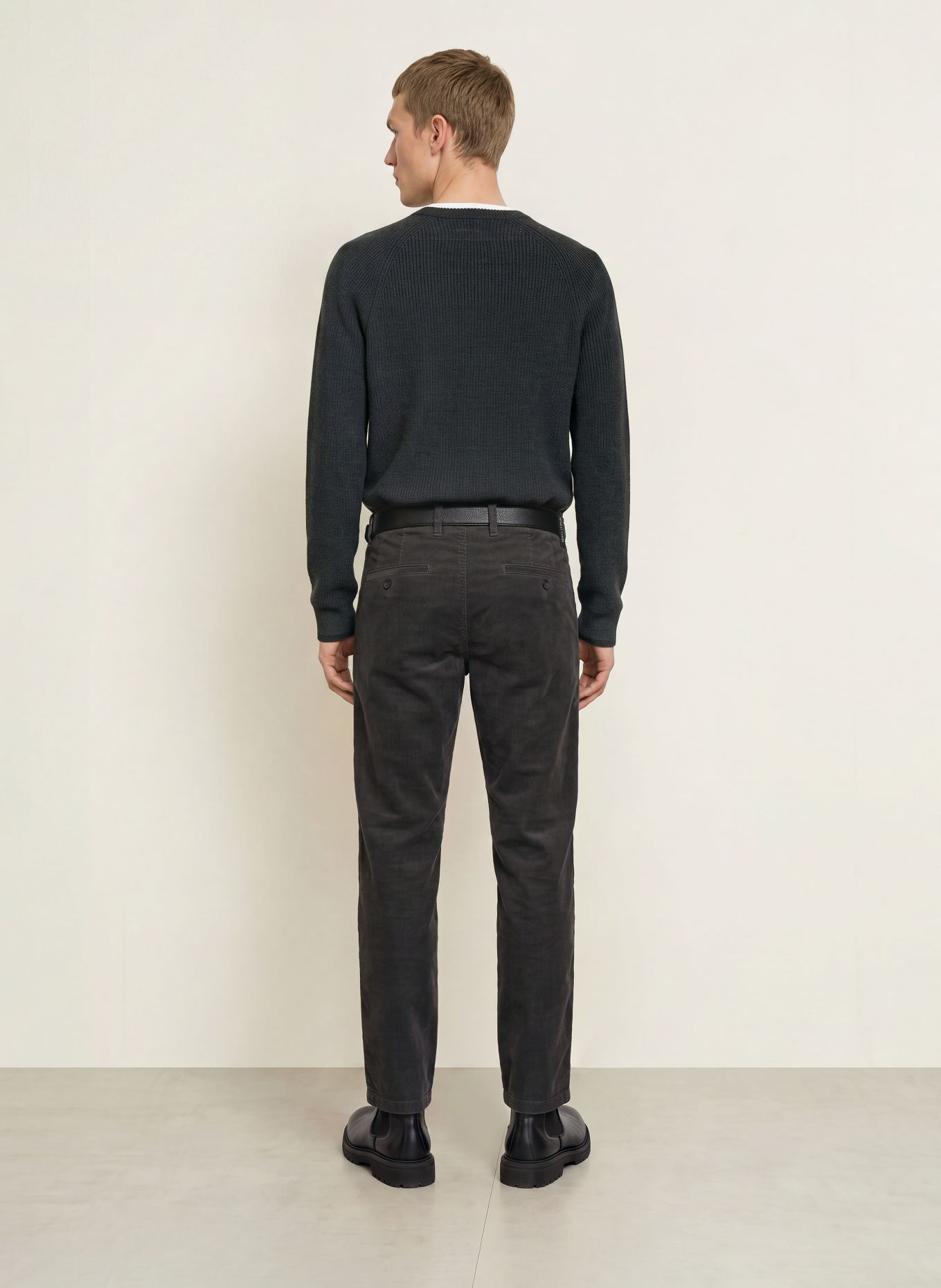 Marc O'Polo MADS JOGGER Cord Pants, Regular Fit: DARK GRAY