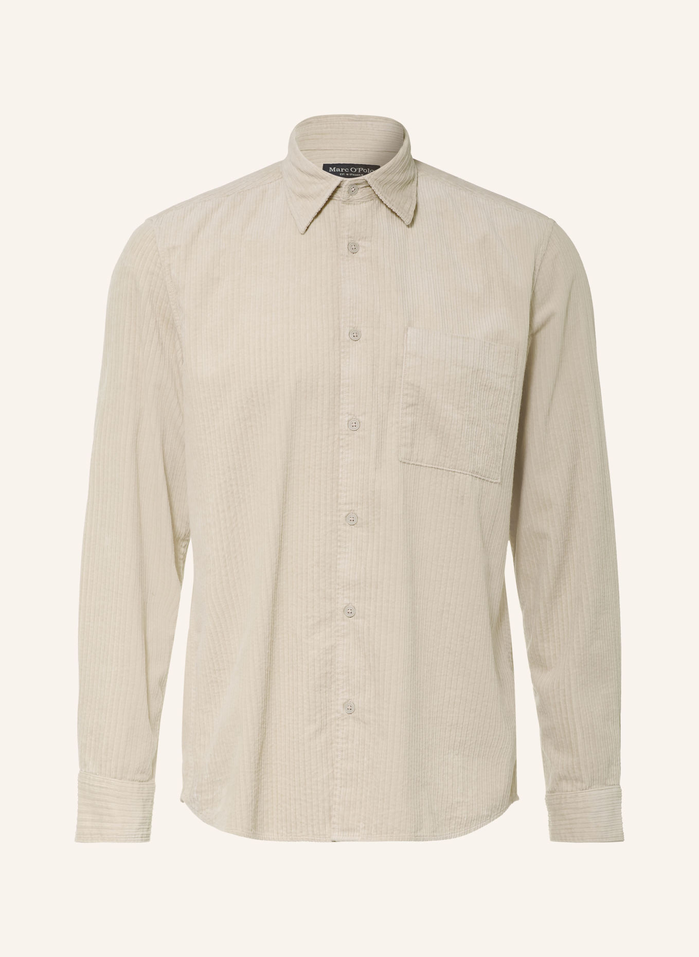 Marc O'Polo Cordskjorte i regular fit: BEIGE