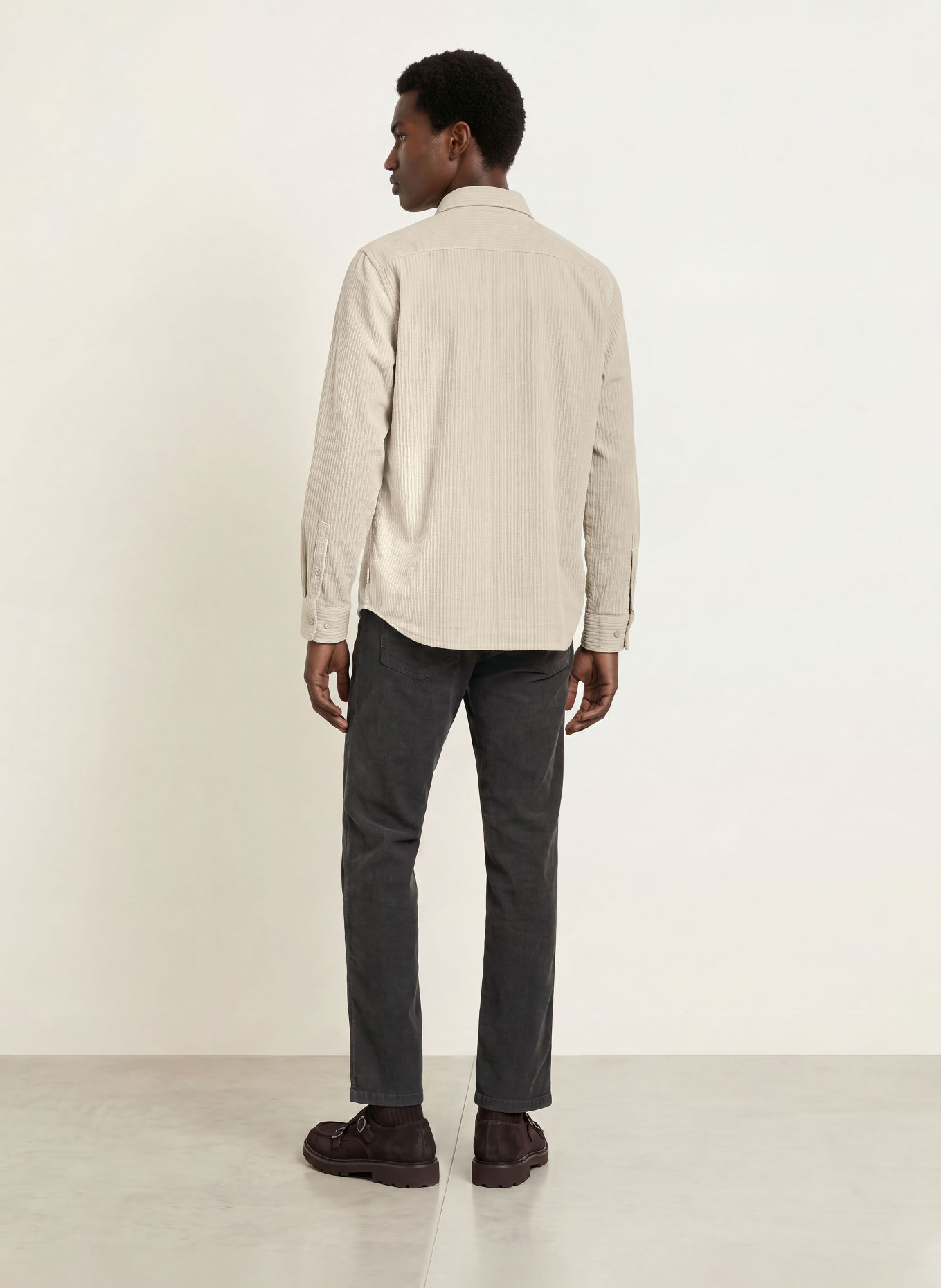 Marc O'Polo Cordskjorte i regular fit: BEIGE