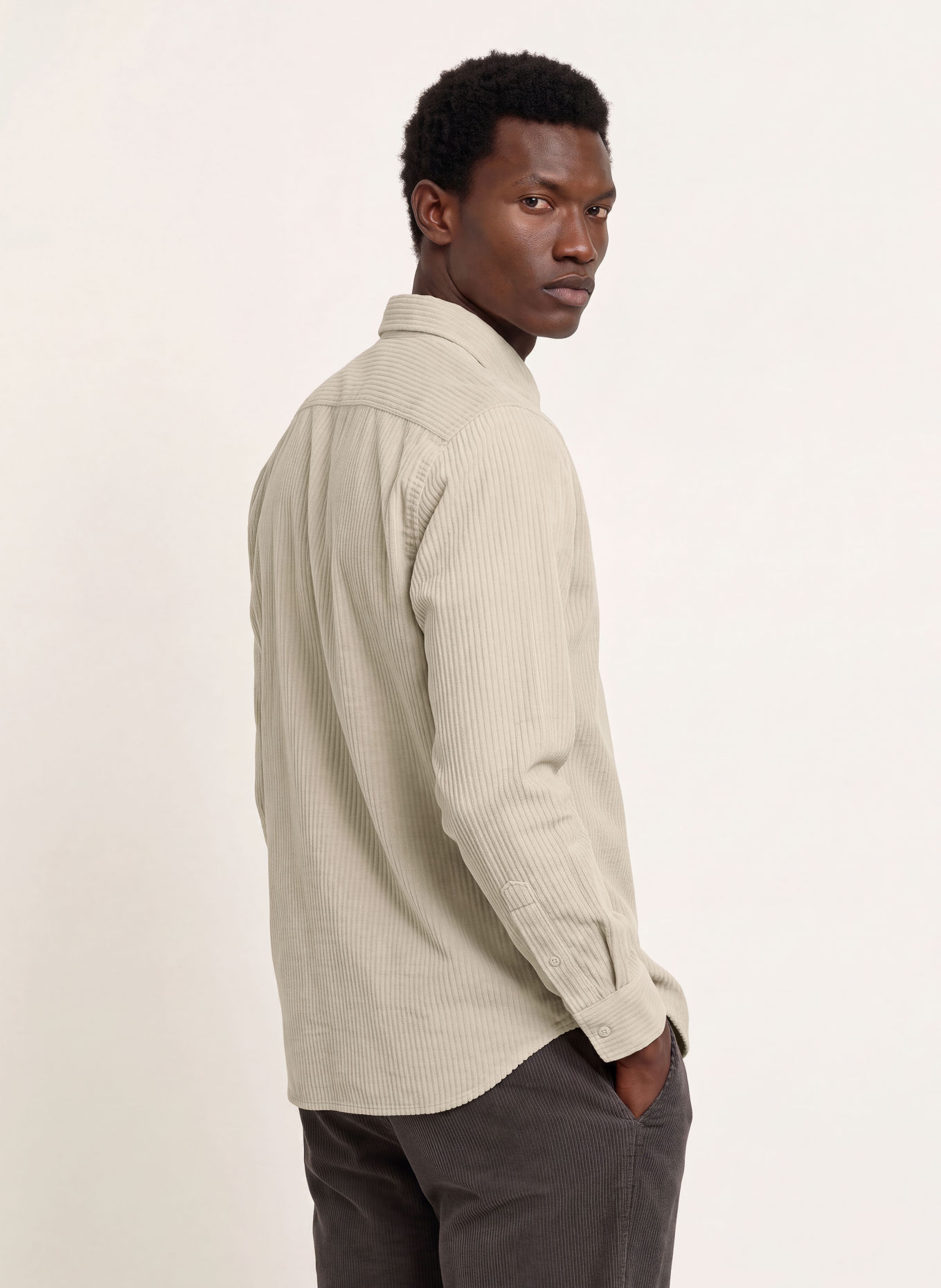 Marc O'Polo Cordskjorte i regular fit: BEIGE