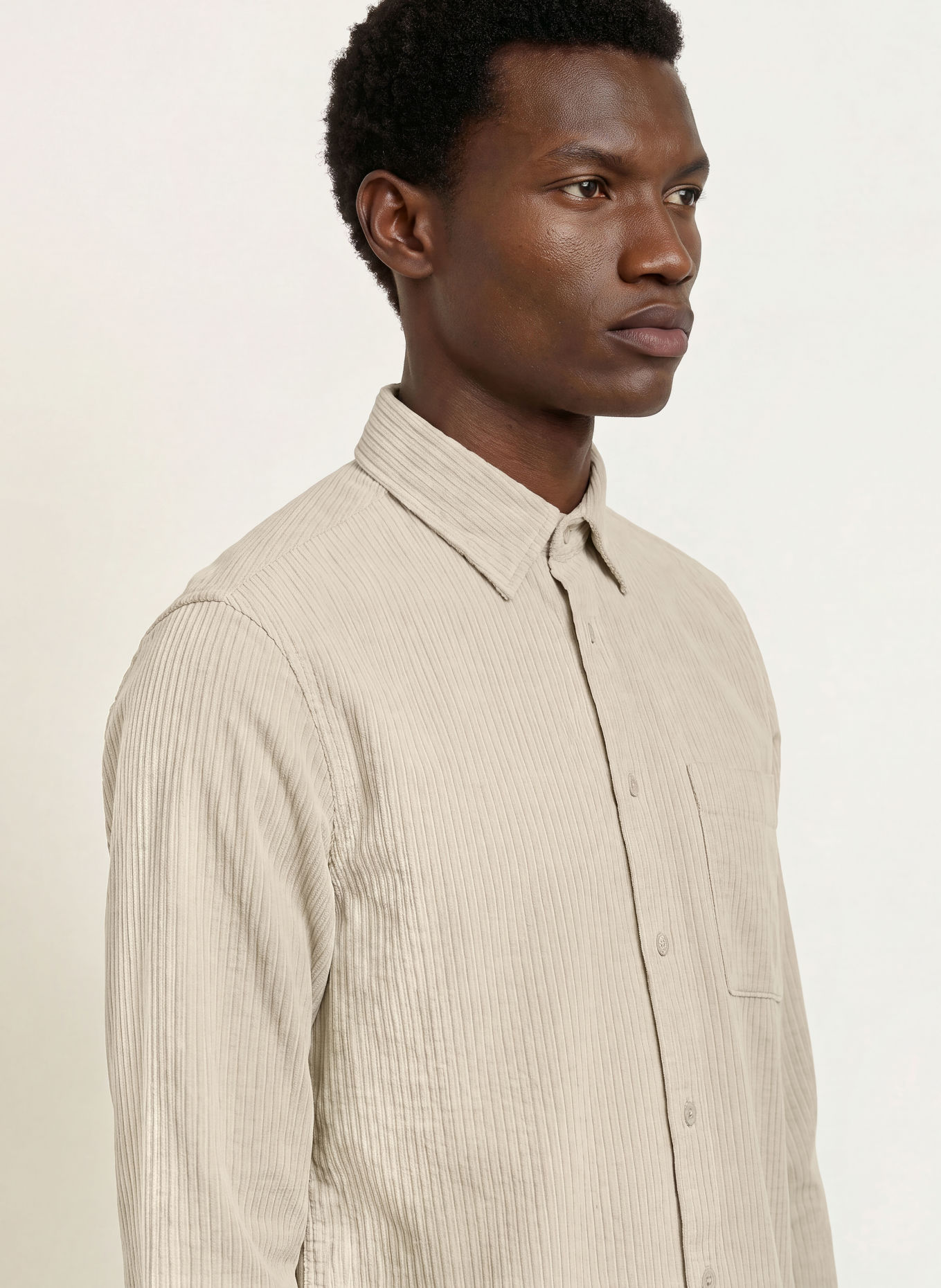 Marc O'Polo Cordskjorte i regular fit: BEIGE