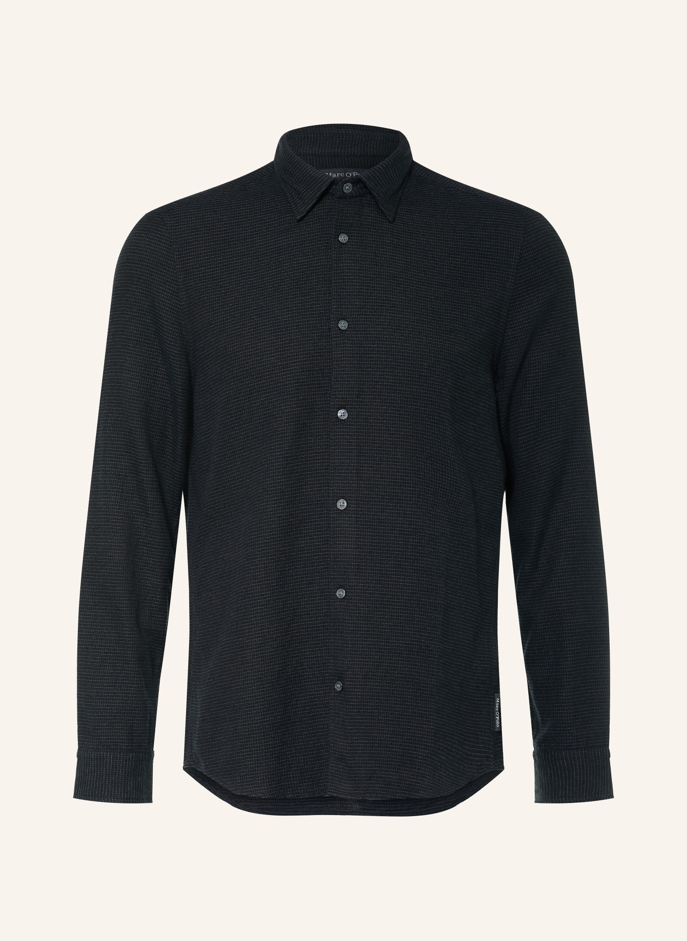 Marc O'Polo Flanellhemd Shaped Fit: SCHWARZ / BRAUN