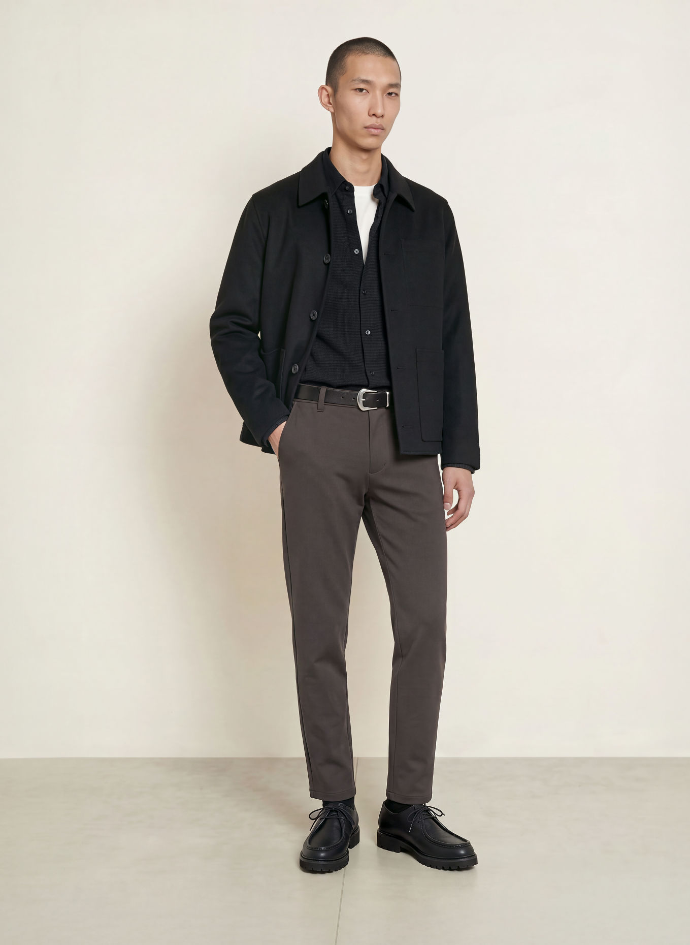 Marc O'Polo Flanellhemd Shaped Fit: SCHWARZ / BRAUN