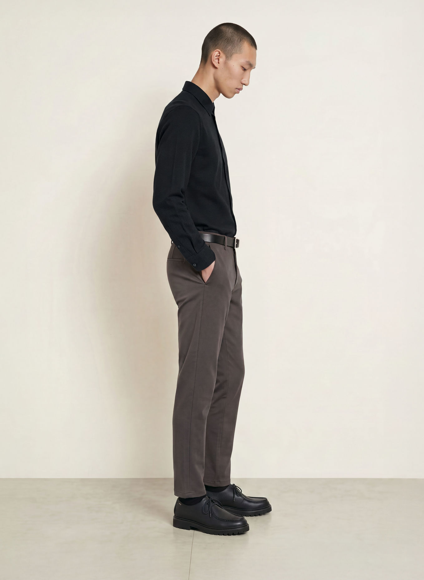 Marc O'Polo Flanellhemd Shaped Fit: SCHWARZ / BRAUN