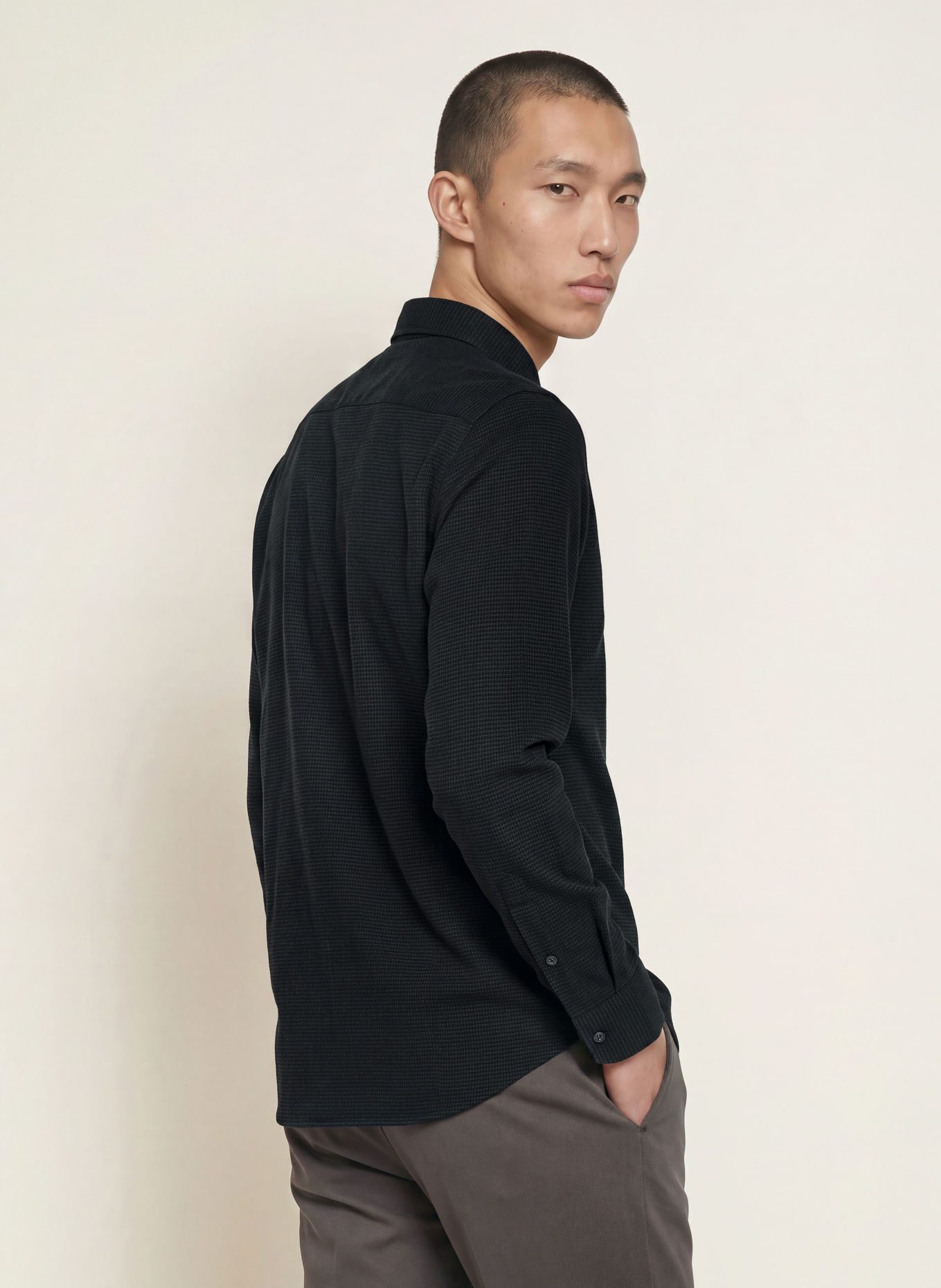 Marc O'Polo Flanellhemd Shaped Fit: SCHWARZ / BRAUN
