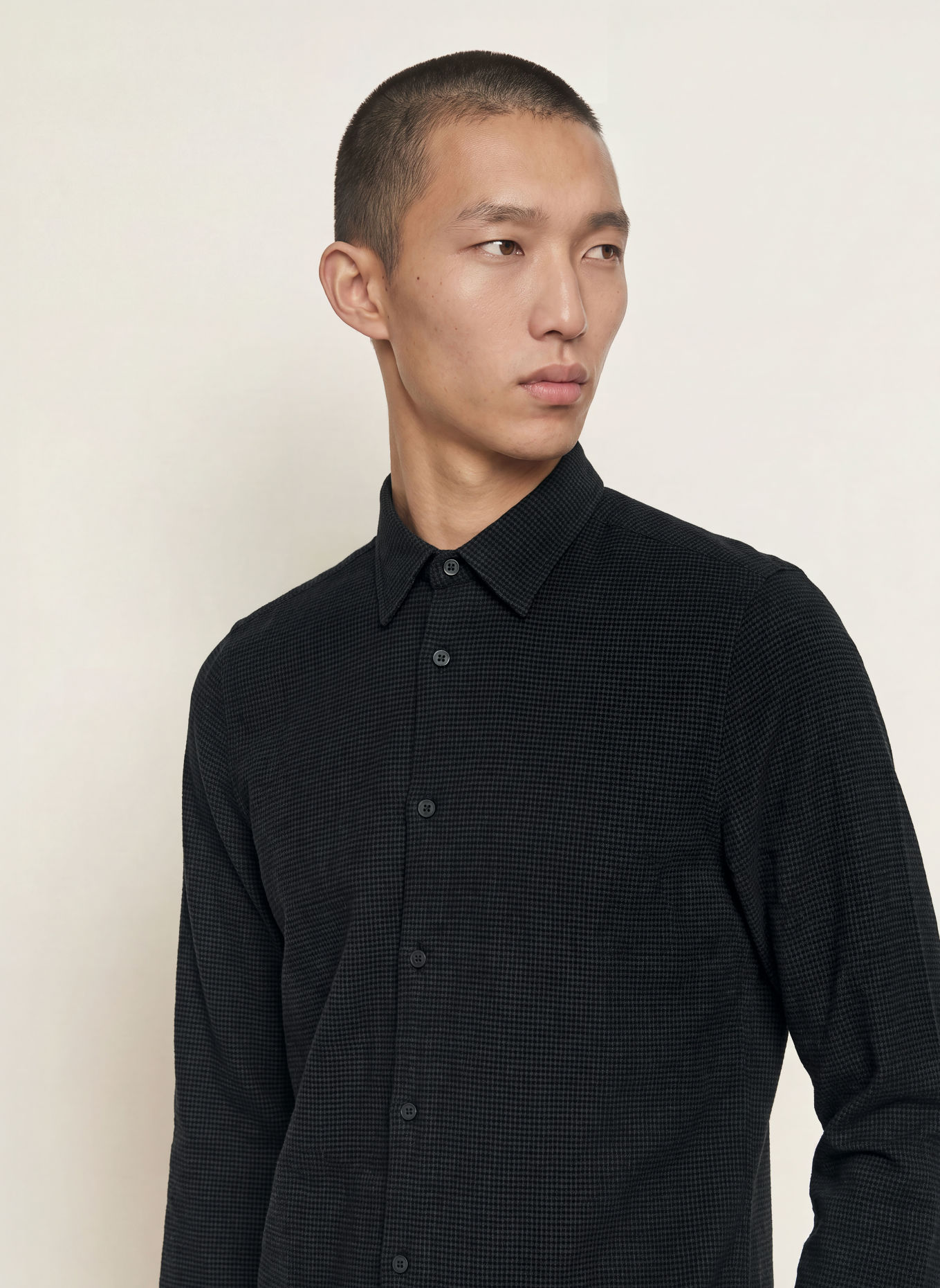 Marc O'Polo Flanellhemd Shaped Fit: SCHWARZ / BRAUN