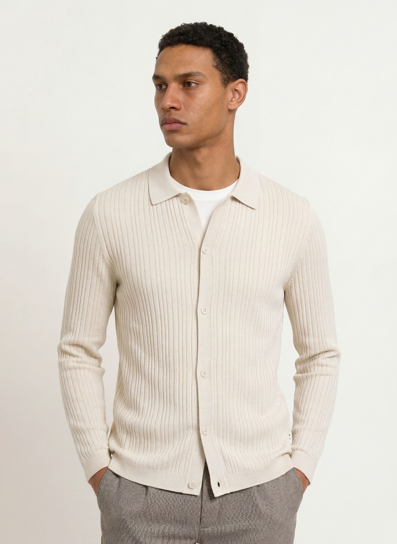 Marc O'Polo Strickjacke: HELLGRAU