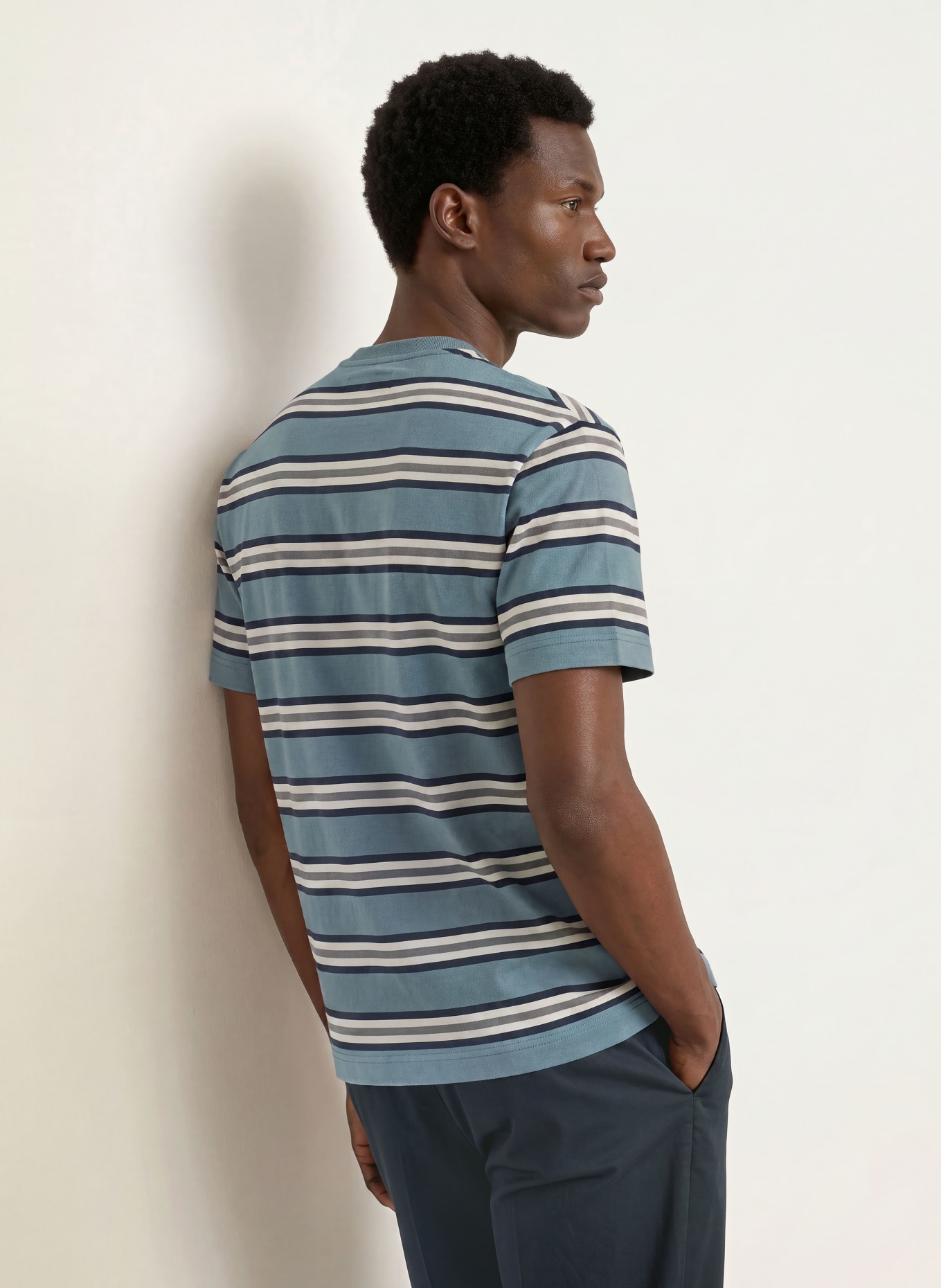 Marc O'Polo T-Shirt: BLAUGRAU / GRAU / WEISS