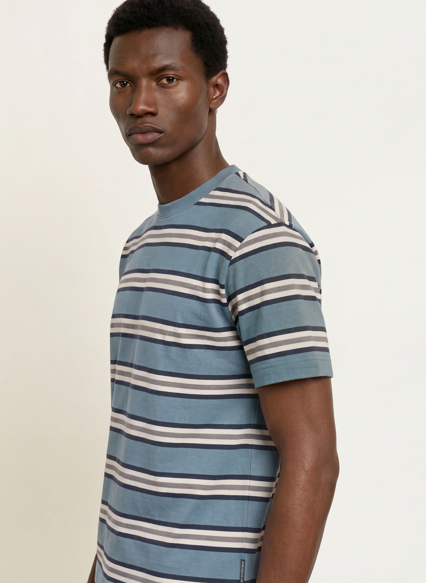 Marc O'Polo T-Shirt: BLAUGRAU / GRAU / WEISS