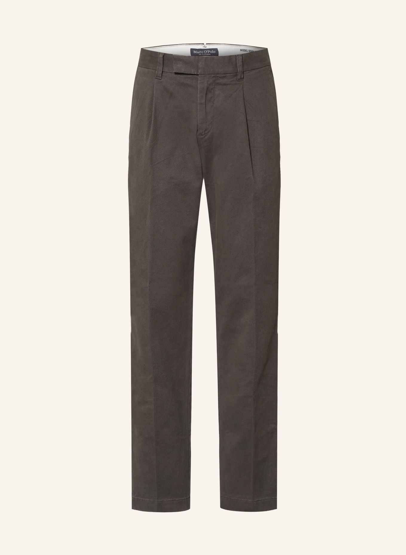 Marc O'Polo Chino OSBY PLEATS Tapered Fit: GRAU