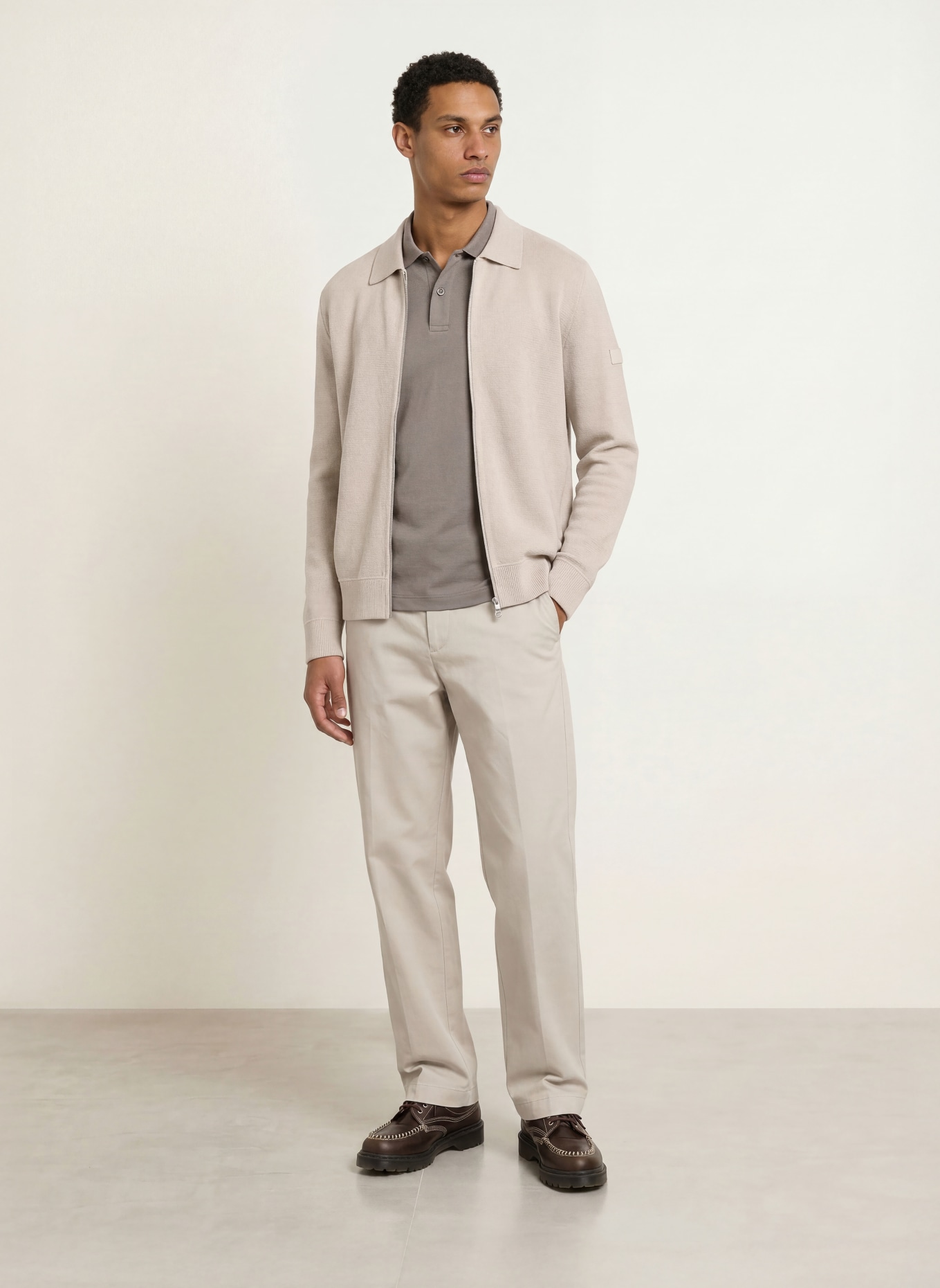 Marc O'Polo Strickjacke: HELLGRAU