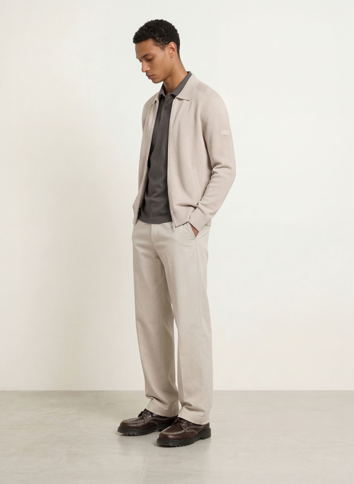 Marc O'Polo Strickjacke: HELLGRAU