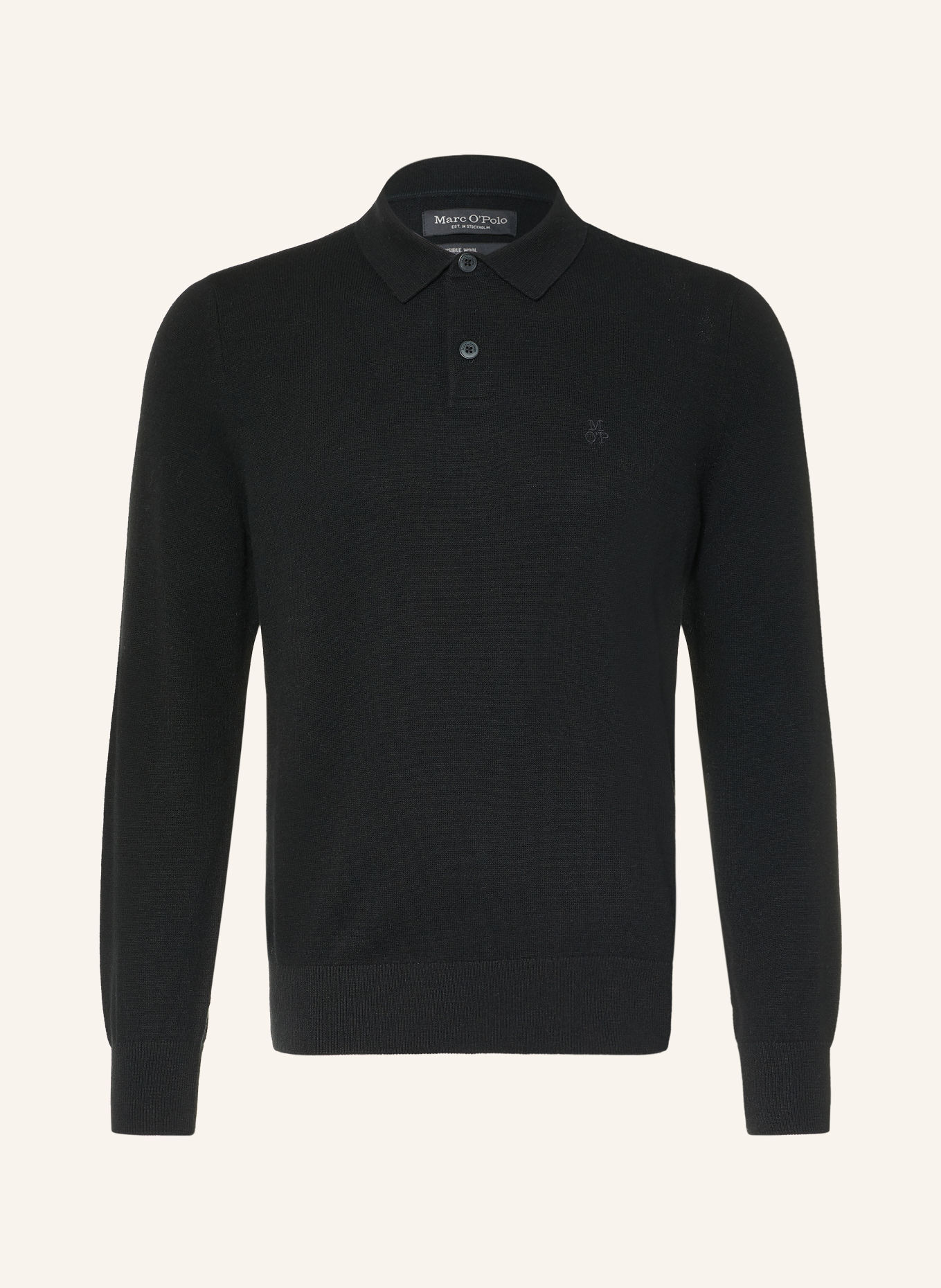 Marc O'Polo Knit polo shirt: BLACK