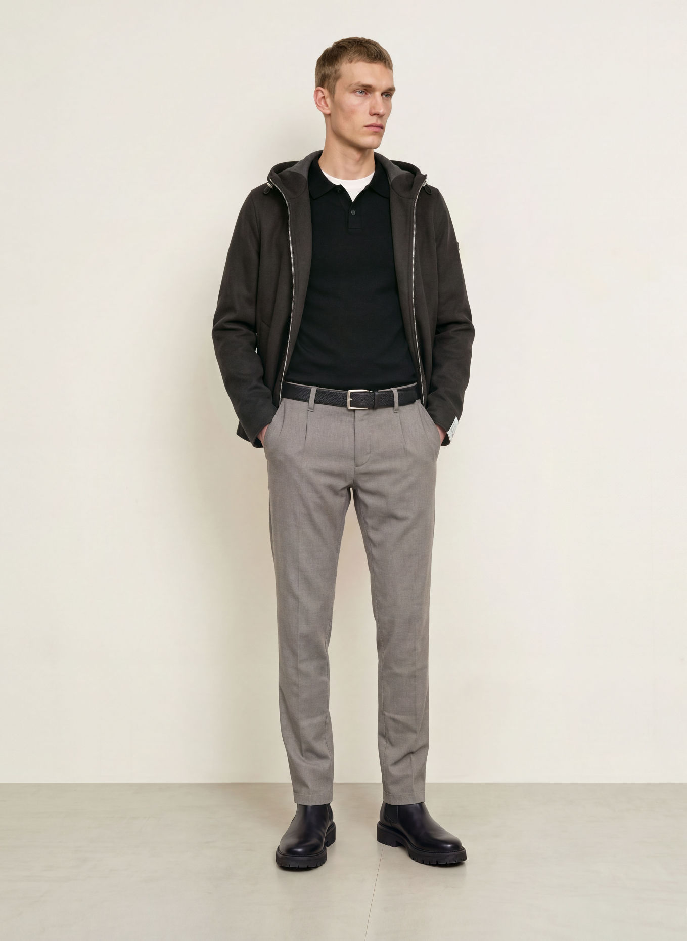 Marc O'Polo Knit polo shirt: BLACK