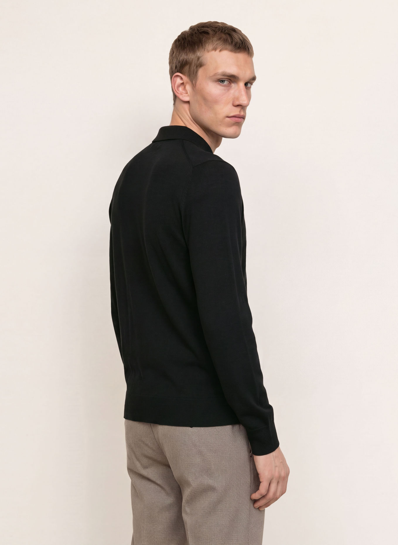 Marc O'Polo Knit polo shirt: BLACK
