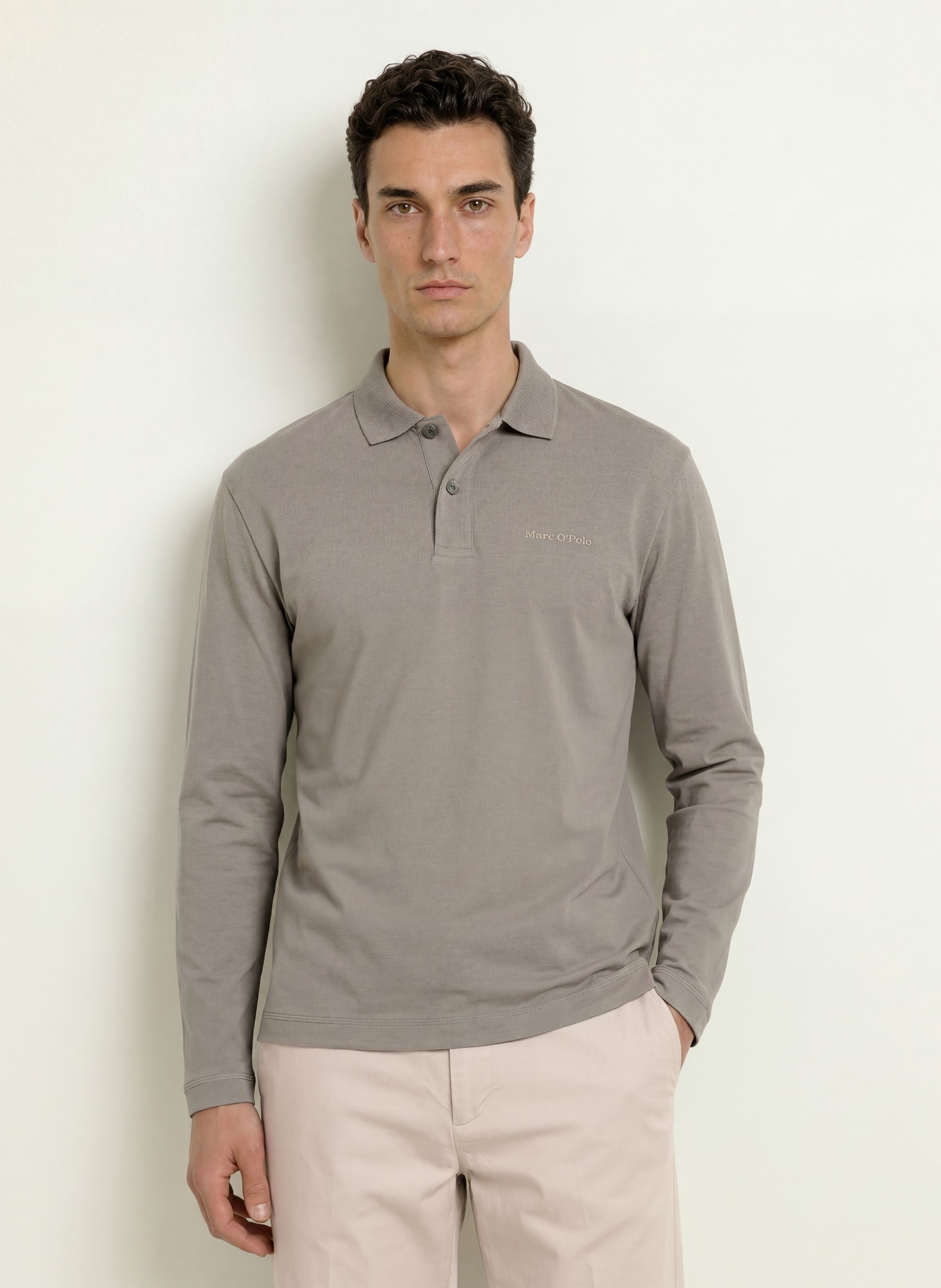 Marc O'Polo Polo en jersey, coupe décontractée: GRIS