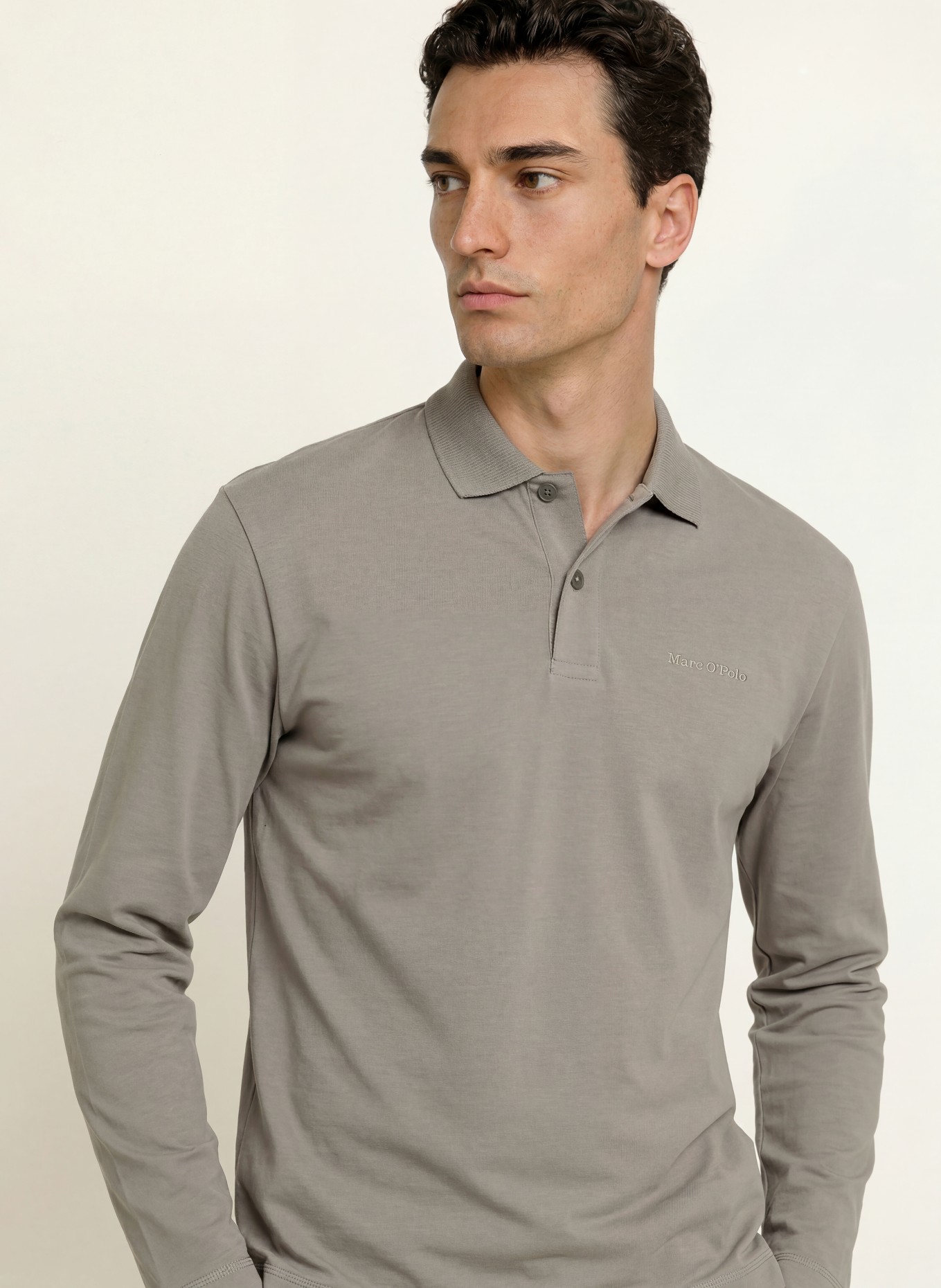 Marc O'Polo Polo en jersey, coupe décontractée: GRIS