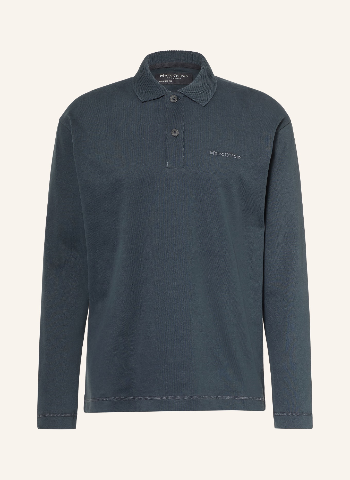 Marc O'Polo Jersey-Poloshirt Relaxed Fit: BLAUGRAU