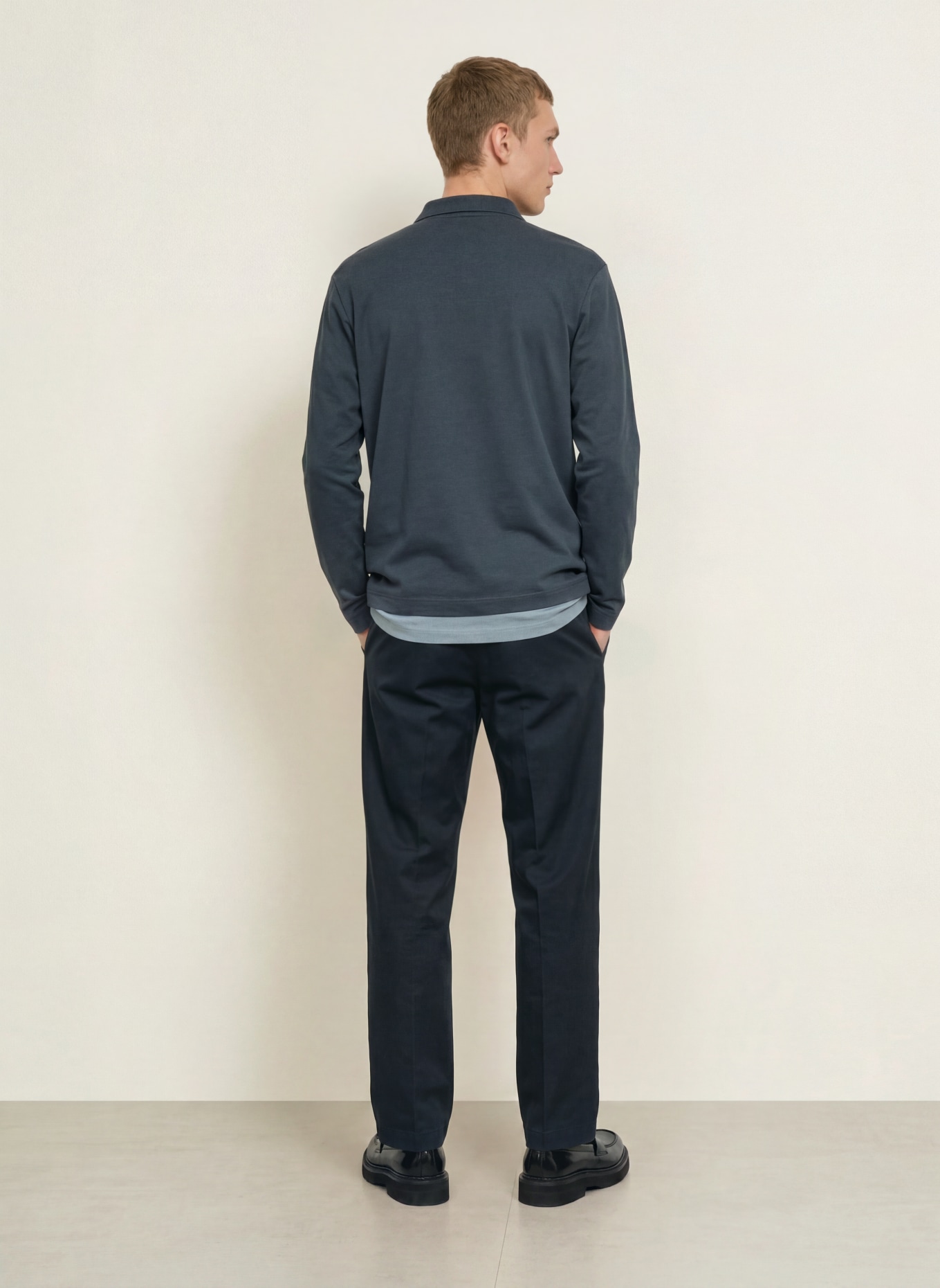 Marc O'Polo Jersey-Poloshirt Relaxed Fit: BLAUGRAU