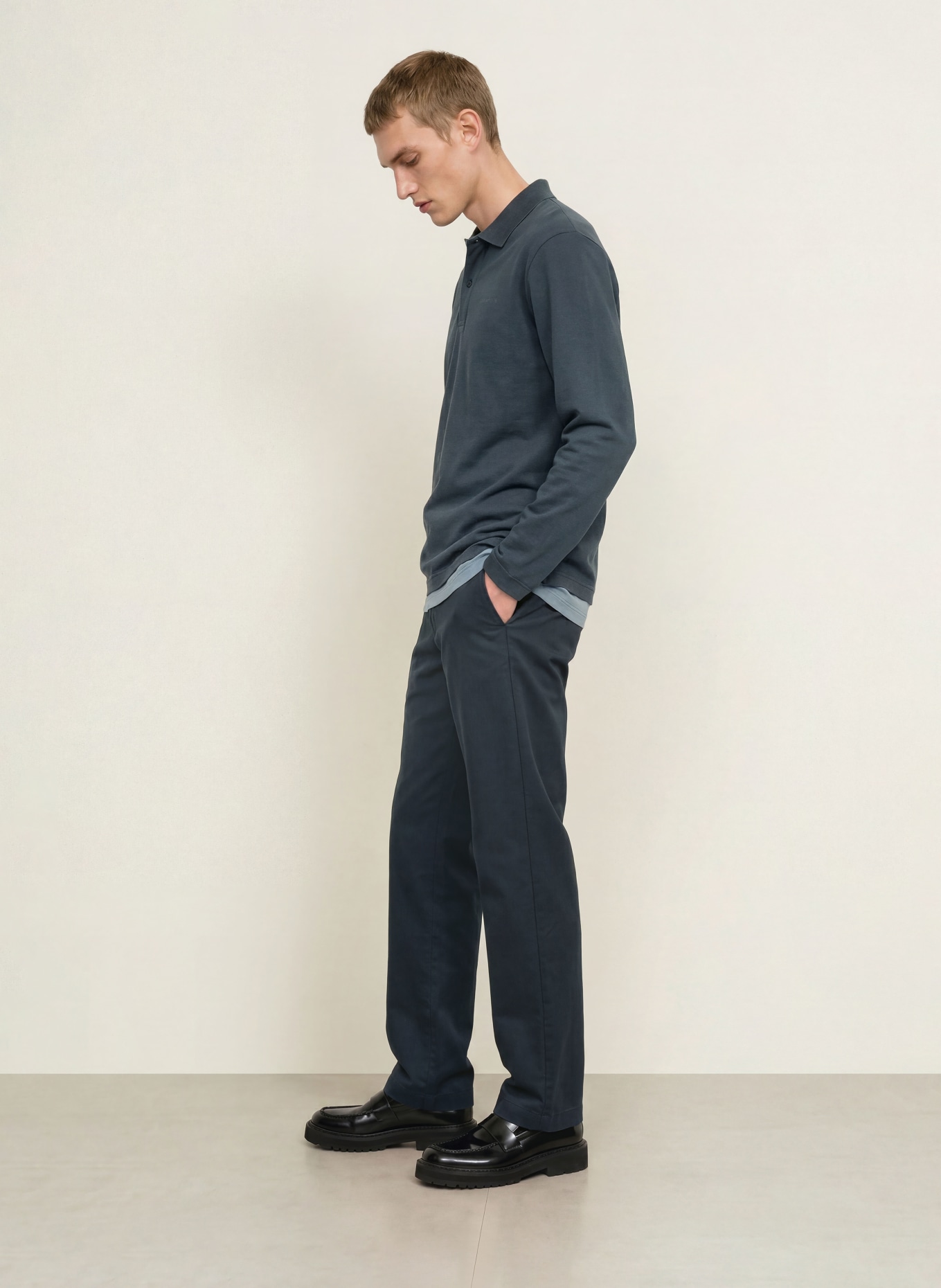 Marc O'Polo Jersey-Poloshirt Relaxed Fit: BLAUGRAU