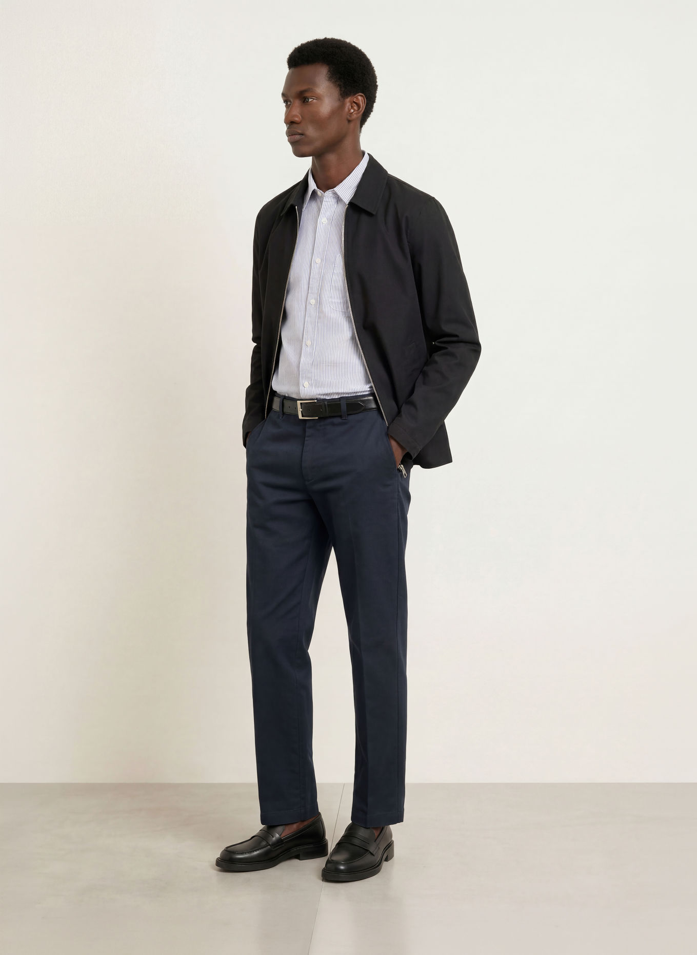 Marc O'Polo Hemd Regular Fit: BLAUGRAU / WEISS