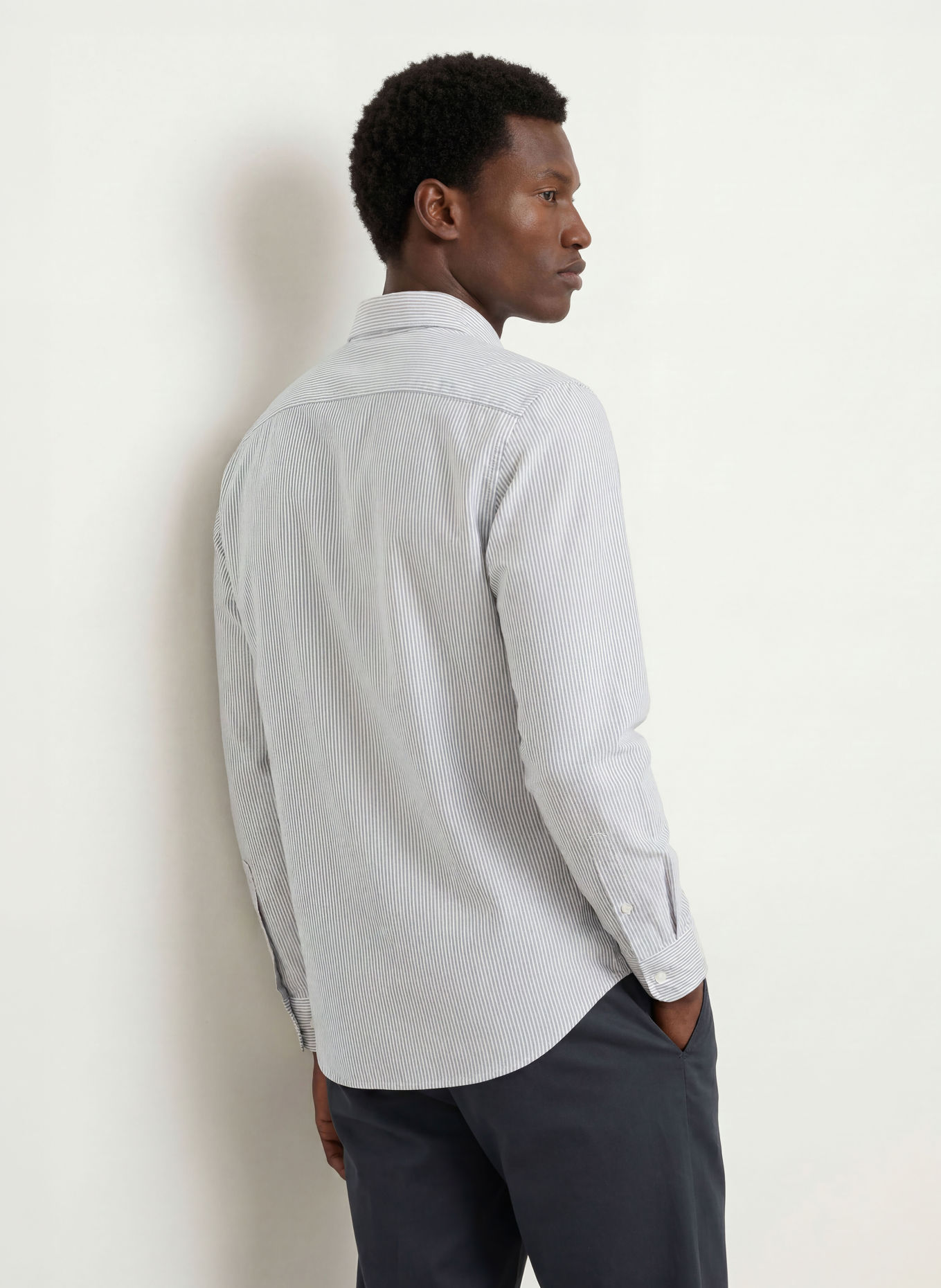 Marc O'Polo Hemd Regular Fit: BLAUGRAU / WEISS