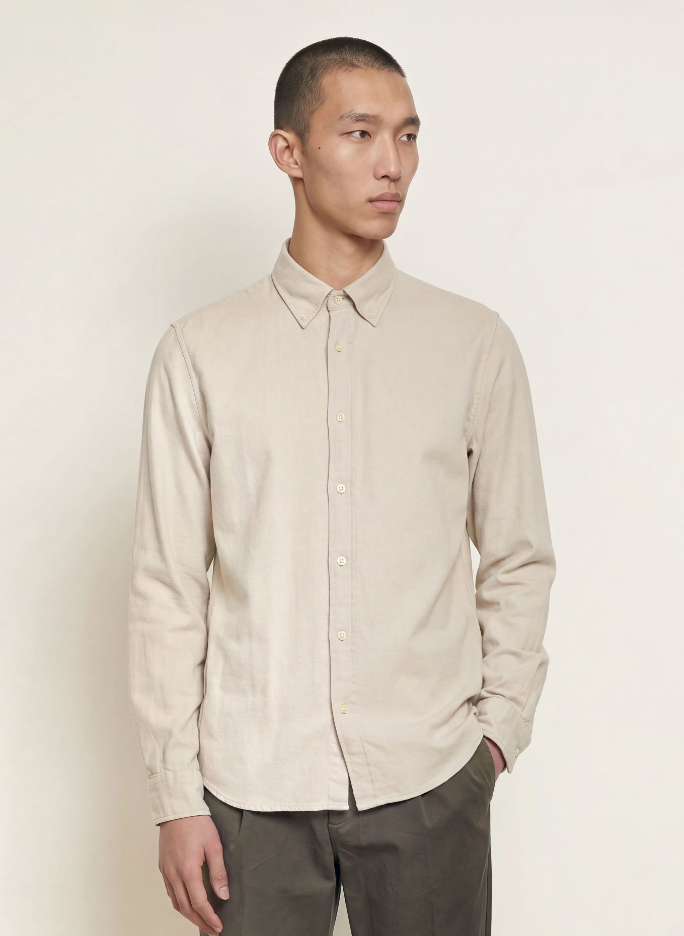 Marc O'Polo Flanellhemd Regular Fit: BEIGE