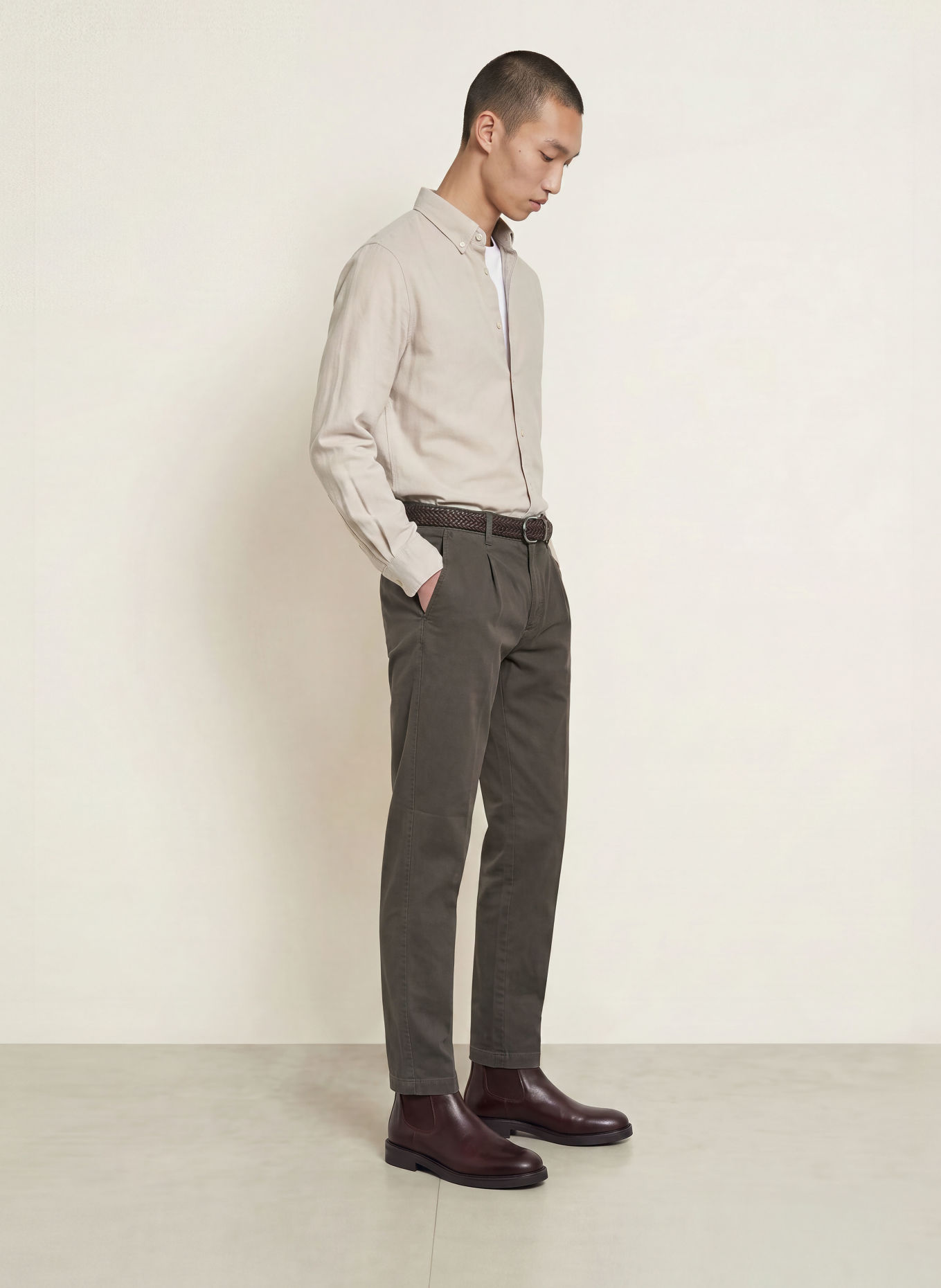 Marc O'Polo Flanellhemd Regular Fit: BEIGE