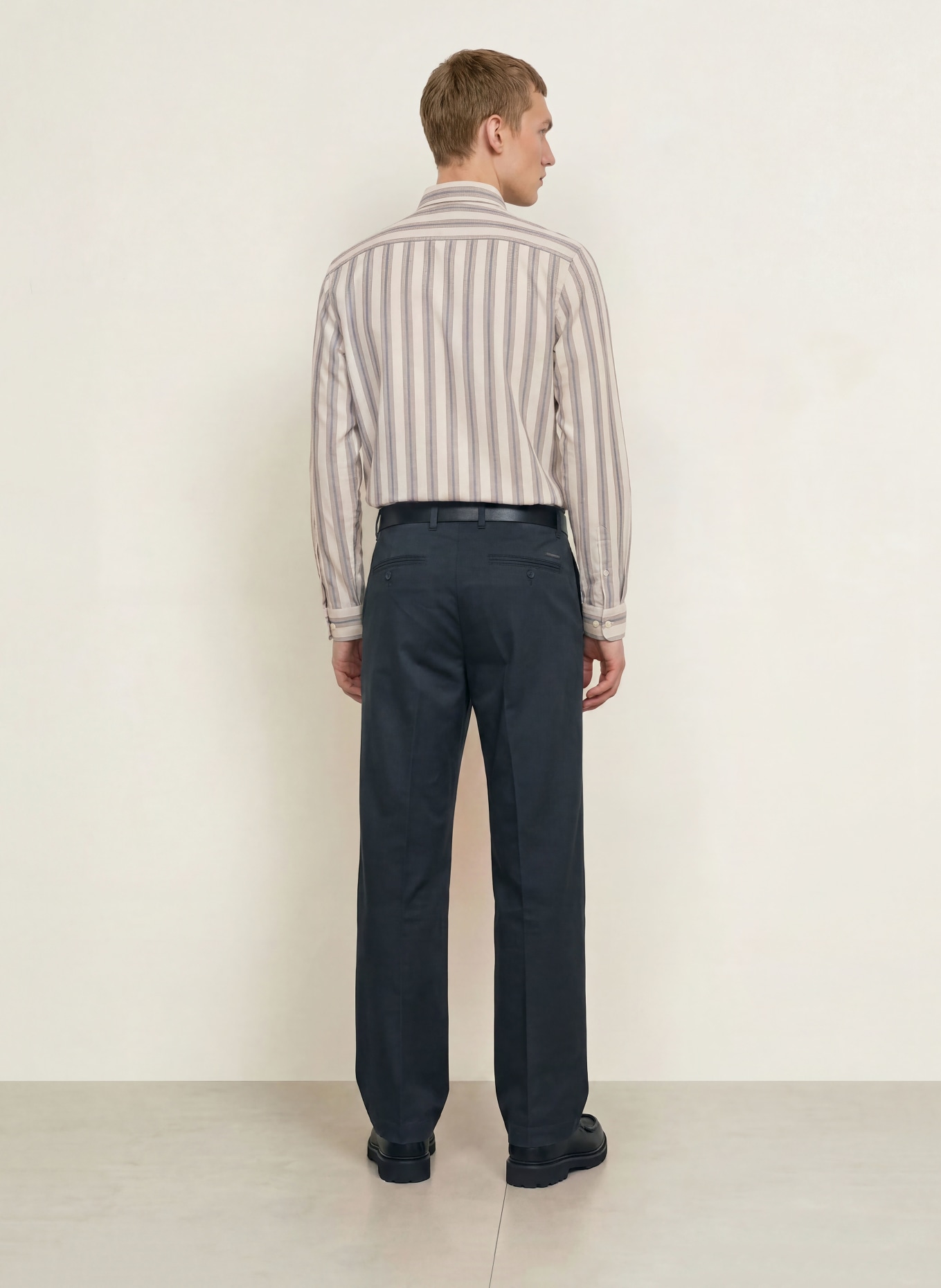 Marc O'Polo Regular-Fit Shirt: CREAM / BEIGE / LIGHT BLUE