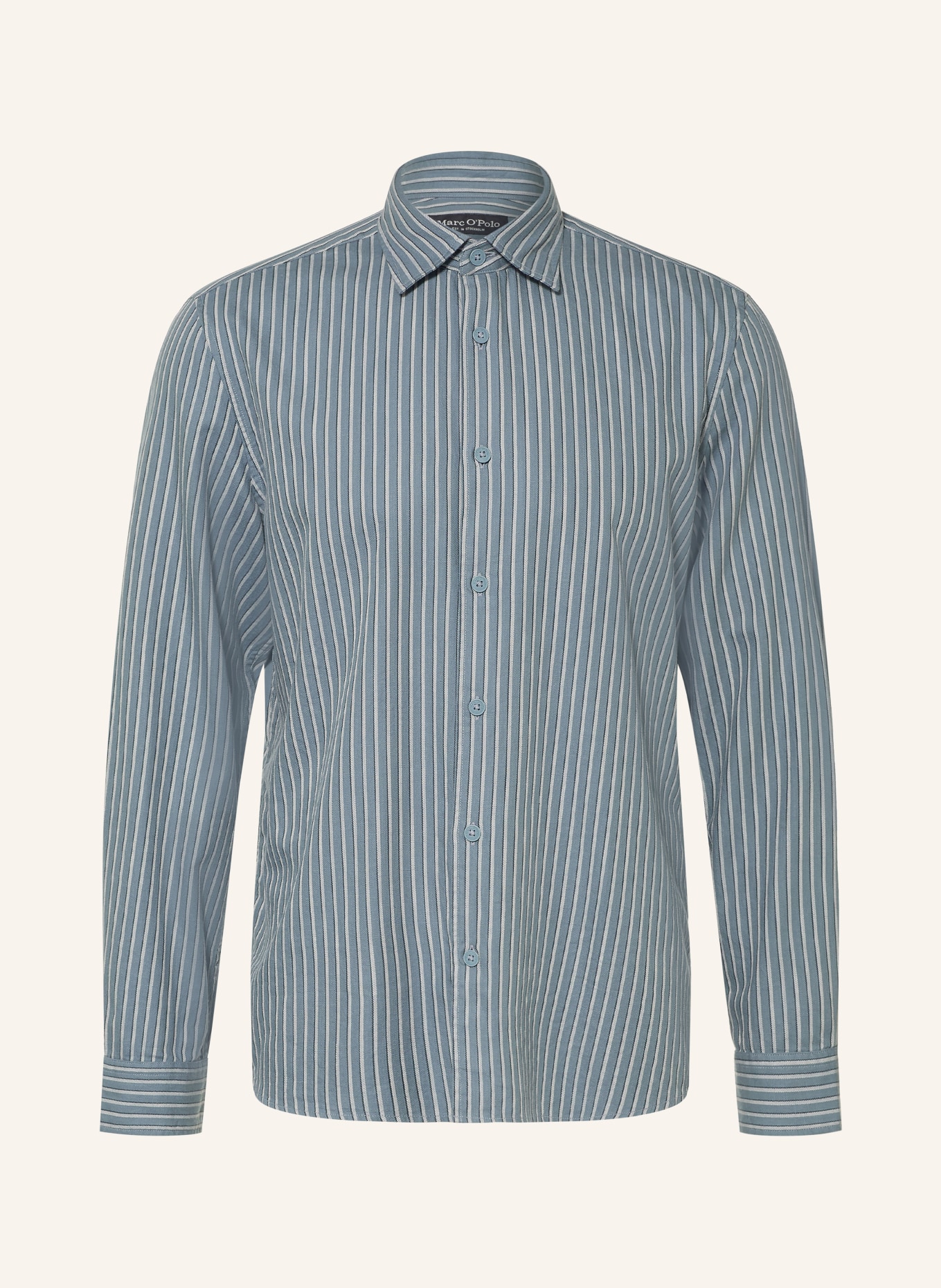 Marc O'Polo Chemise coupe classique: BLEU GRIS / GRIS CLAIR / NOIR