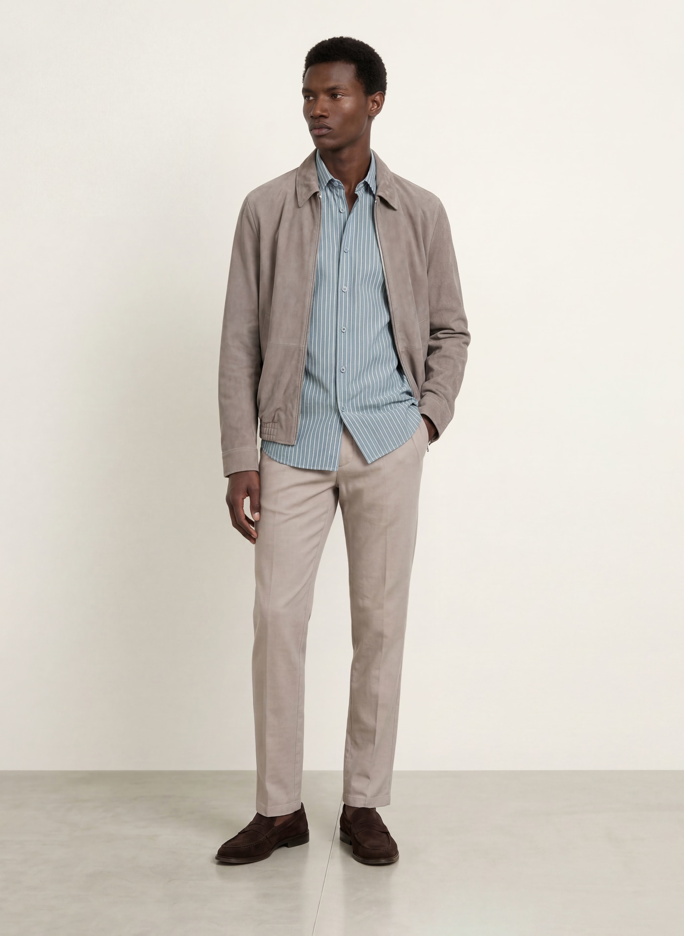 Marc O'Polo Chemise coupe classique: BLEU GRIS / GRIS CLAIR / NOIR